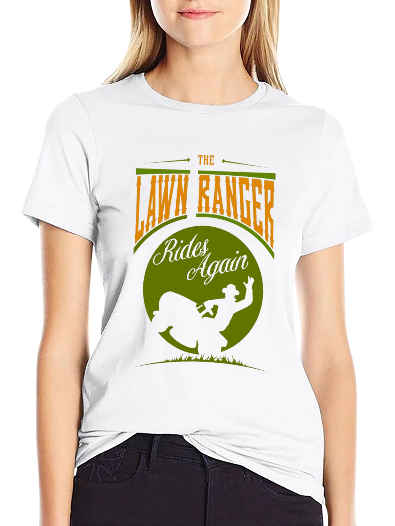 The Lawn Ranger T-Shirt - Rides Again Design