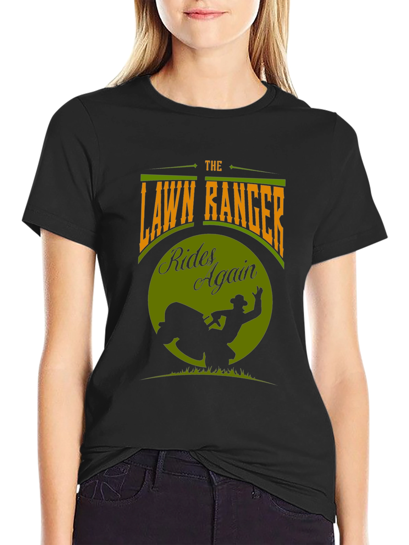The Lawn Ranger T-Shirt - Rides Again Design