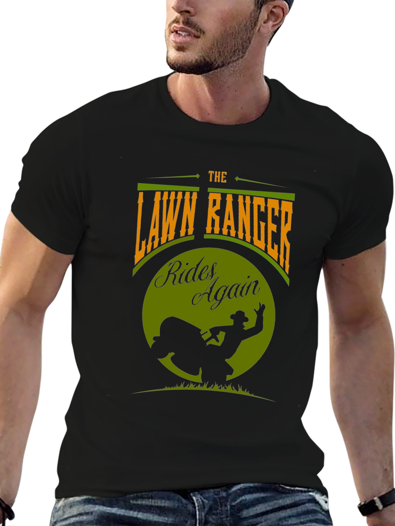 The Lawn Ranger T-Shirt - Rides Again Design
