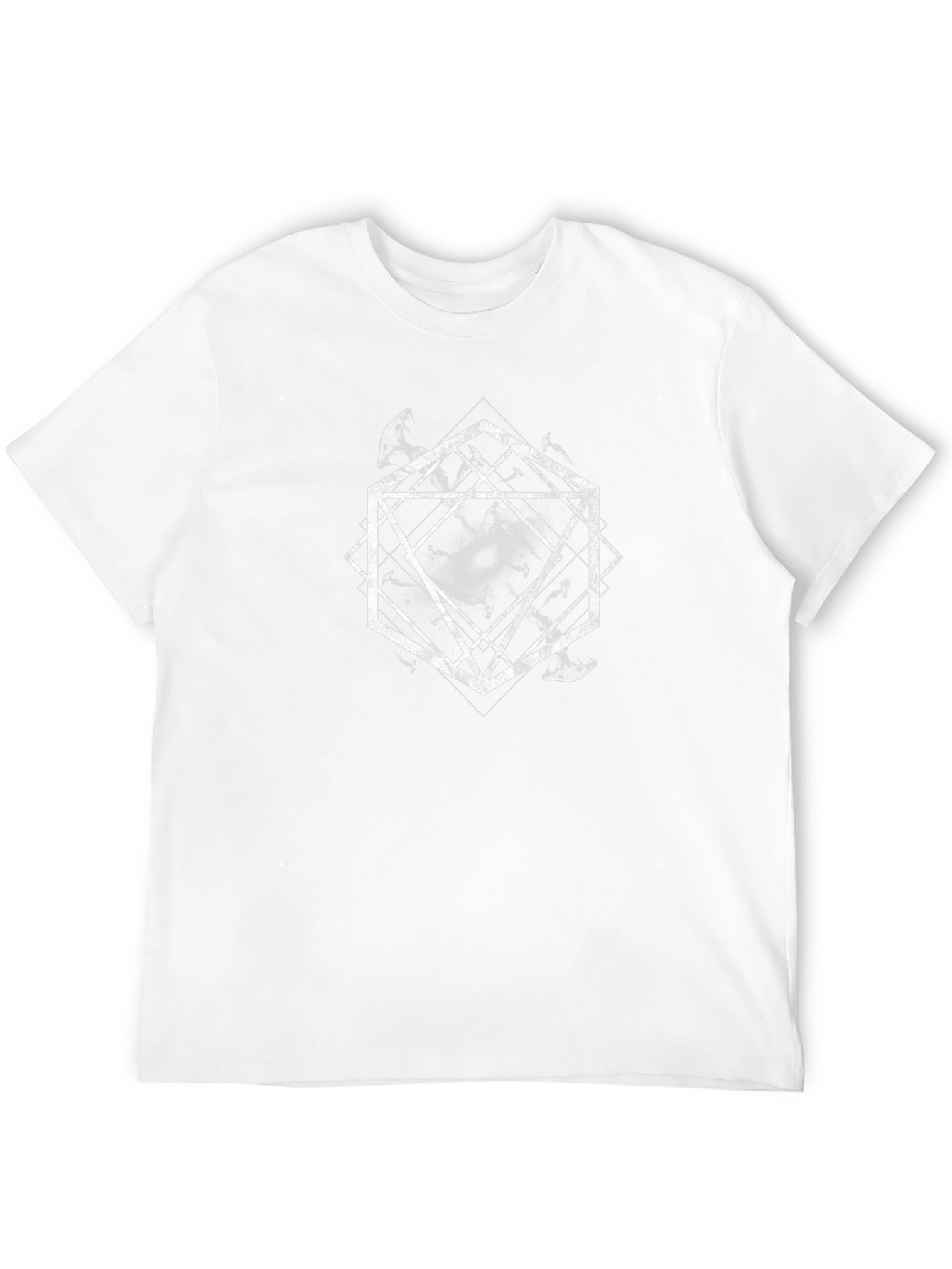 Geometric Galaxy Graphic T-Shirt - Black