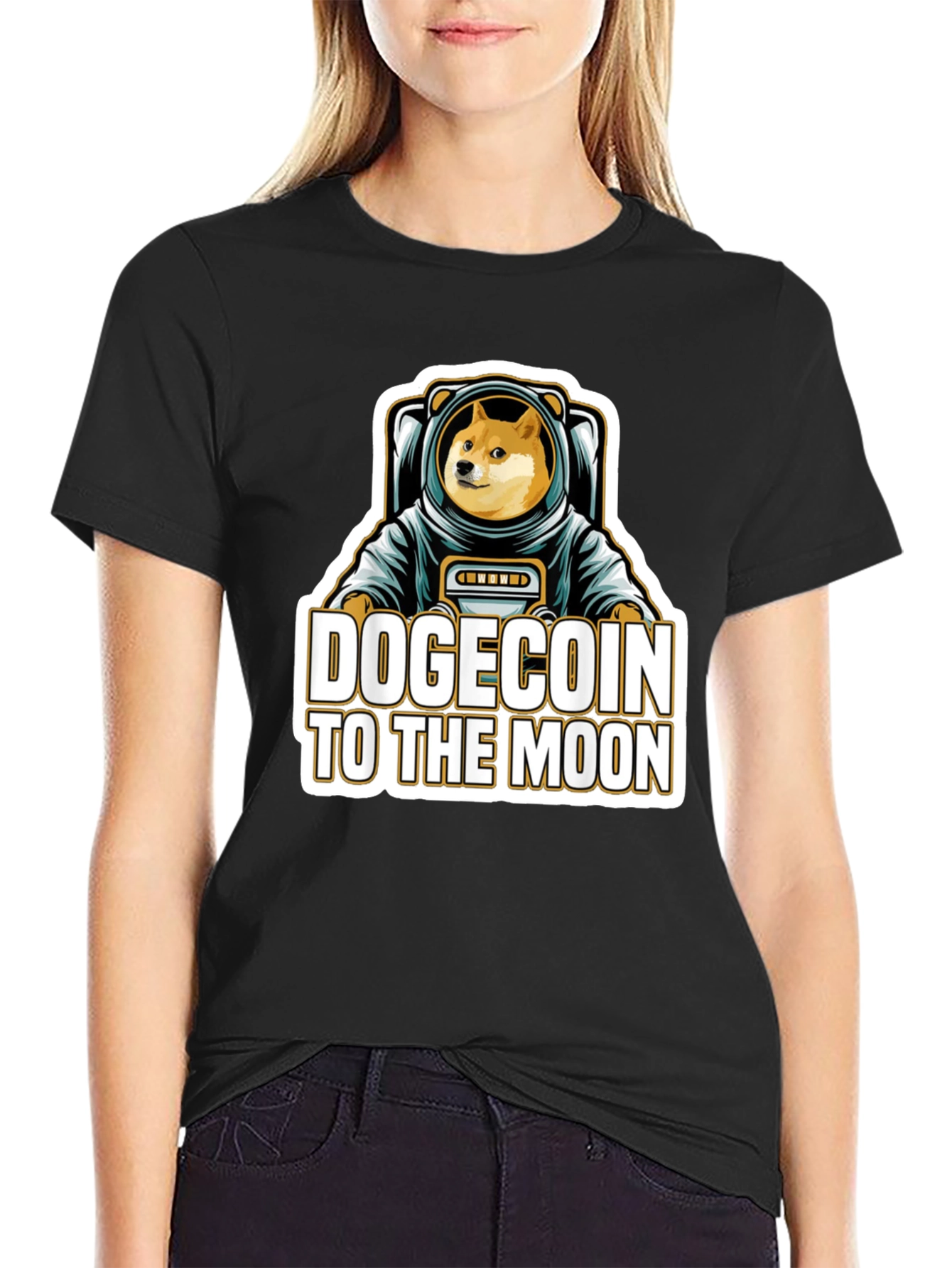 Dogecoin To The Moon T-Shirt - Crypto Astronaut Tee