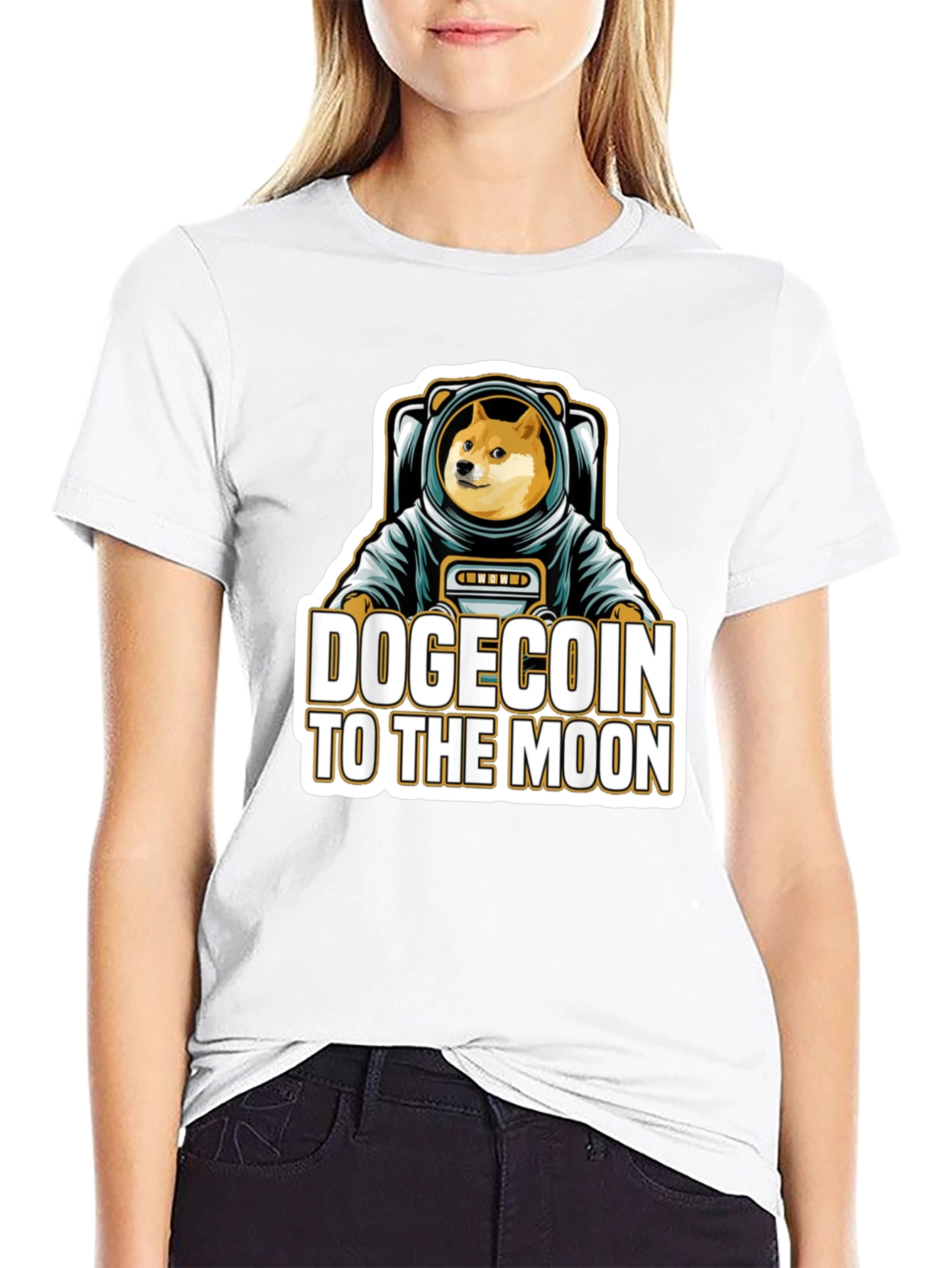 Dogecoin To The Moon T-Shirt - Crypto Astronaut Tee