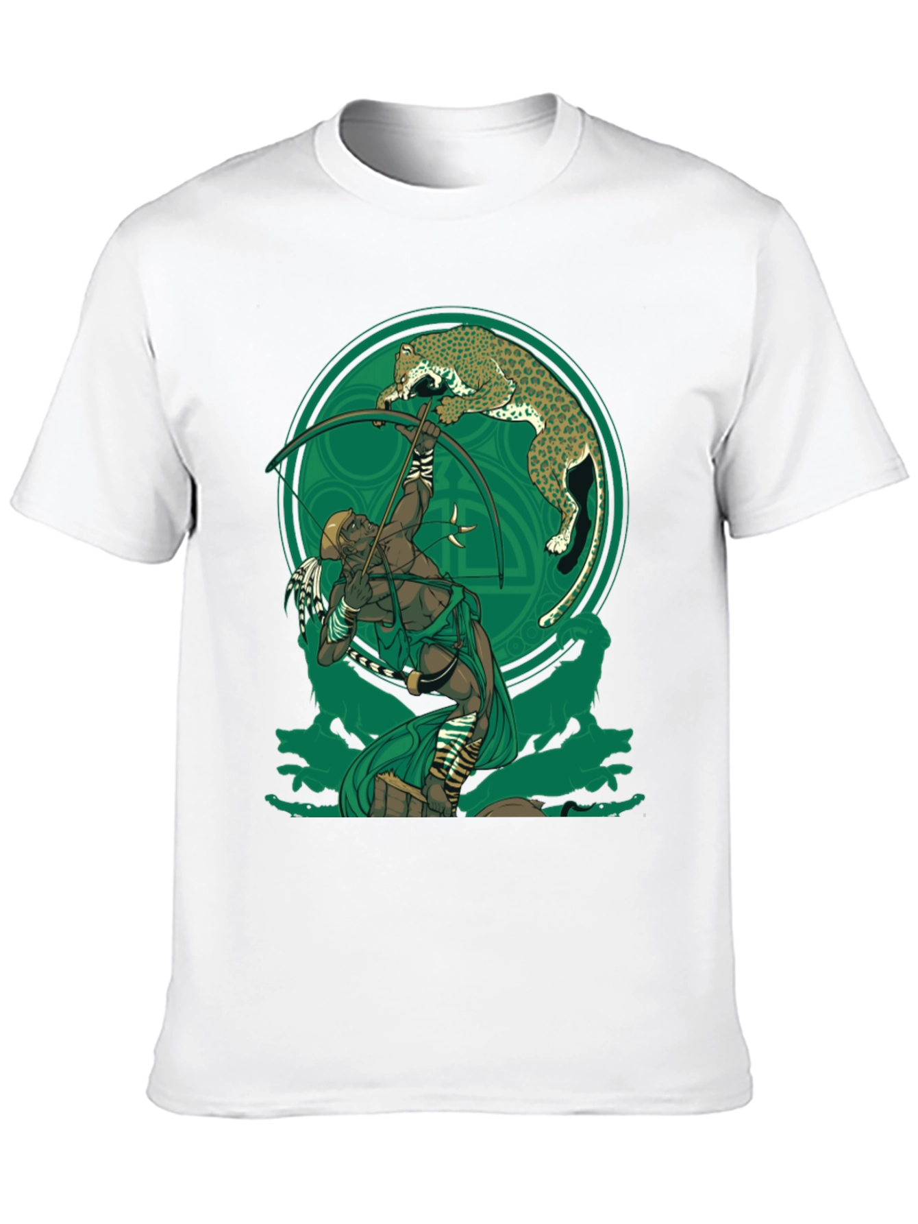 Archer & Leopard Graphic Tee - Black