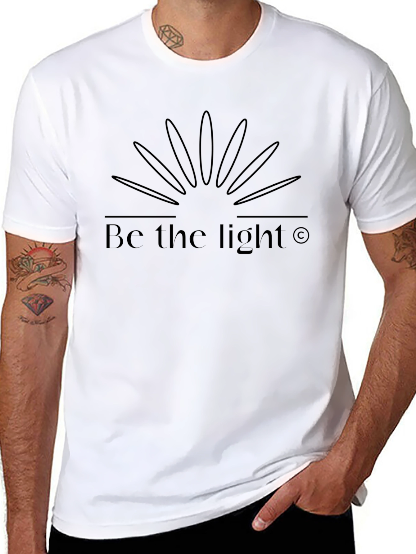 Be the Light Graphic Tee - Black Cotton Shirt