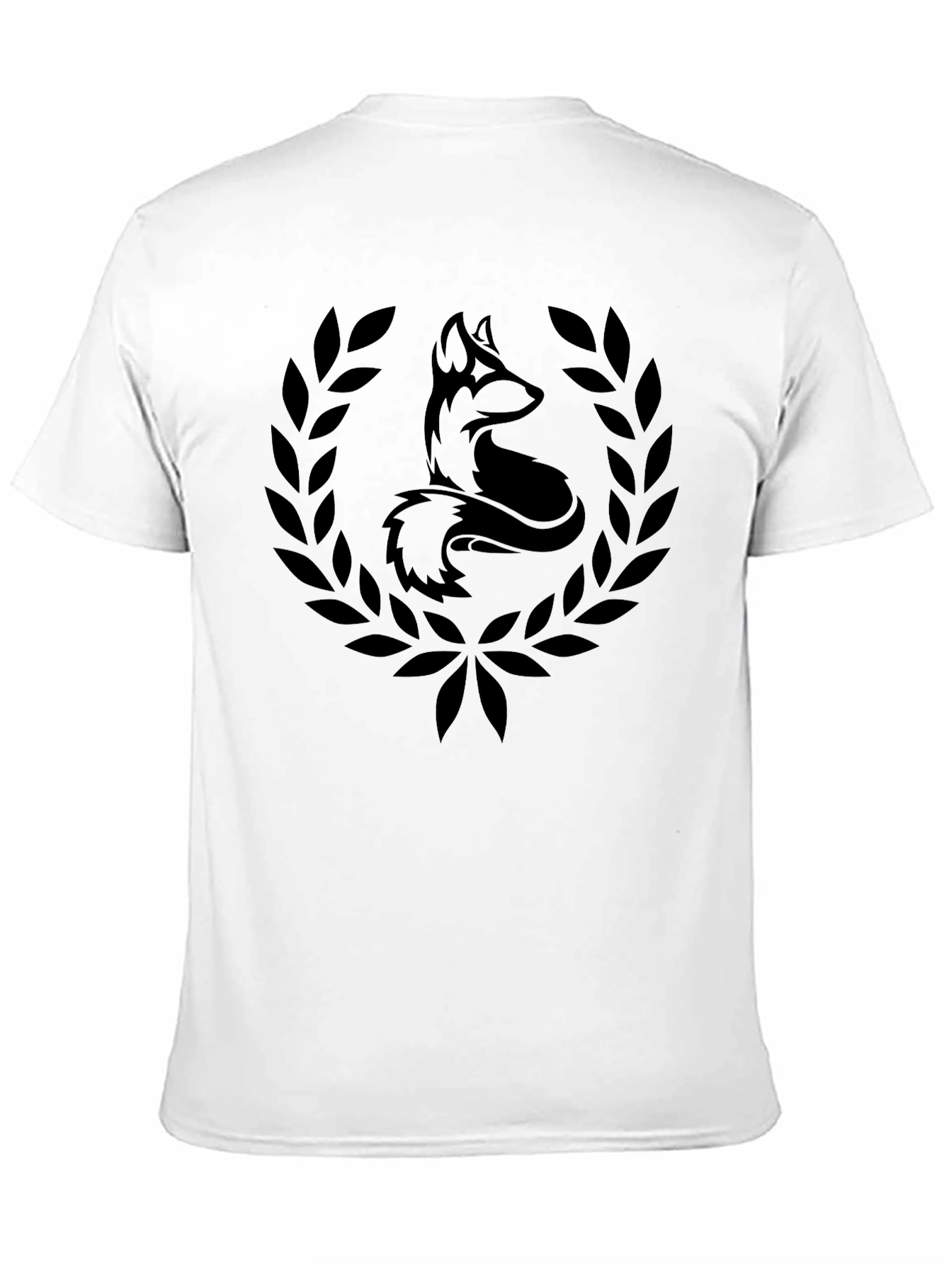 Fox & Laurel Wreath Black Graphic Tee