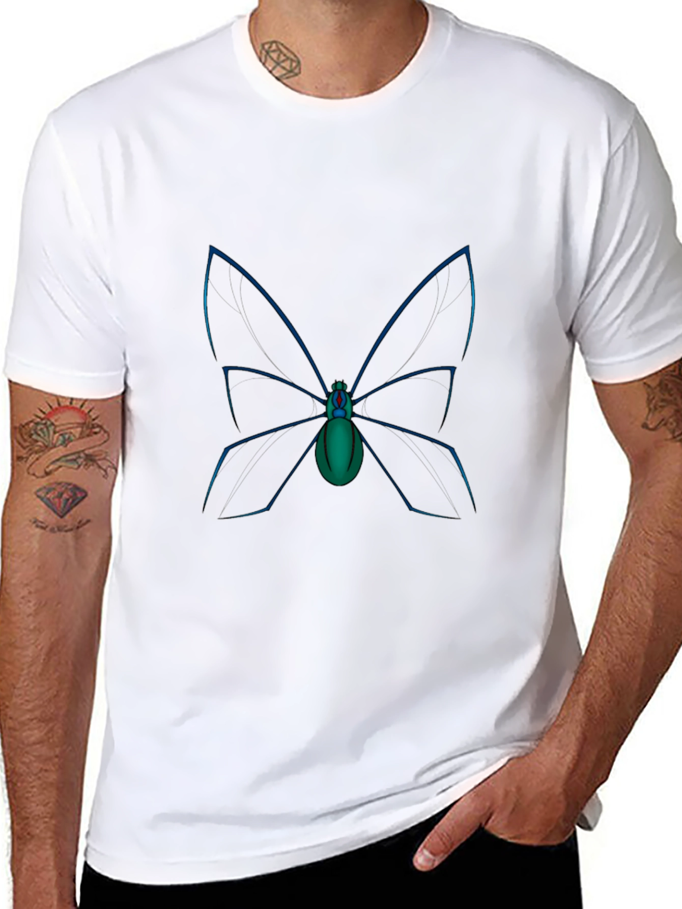 Butterfly Spider Graphic Tee - Soft Cotton Comfort