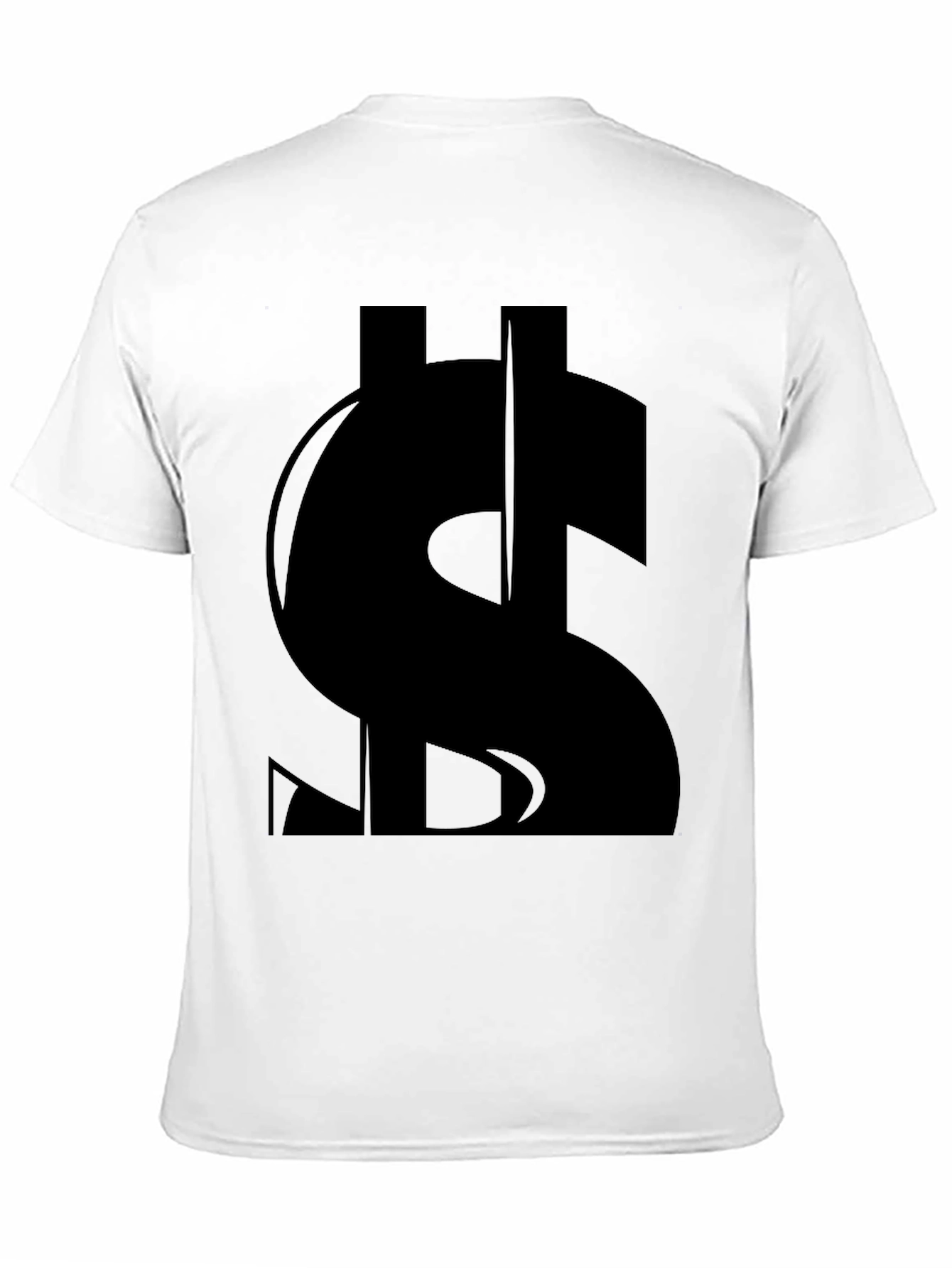 Black Dollar Sign Graphic T-Shirt