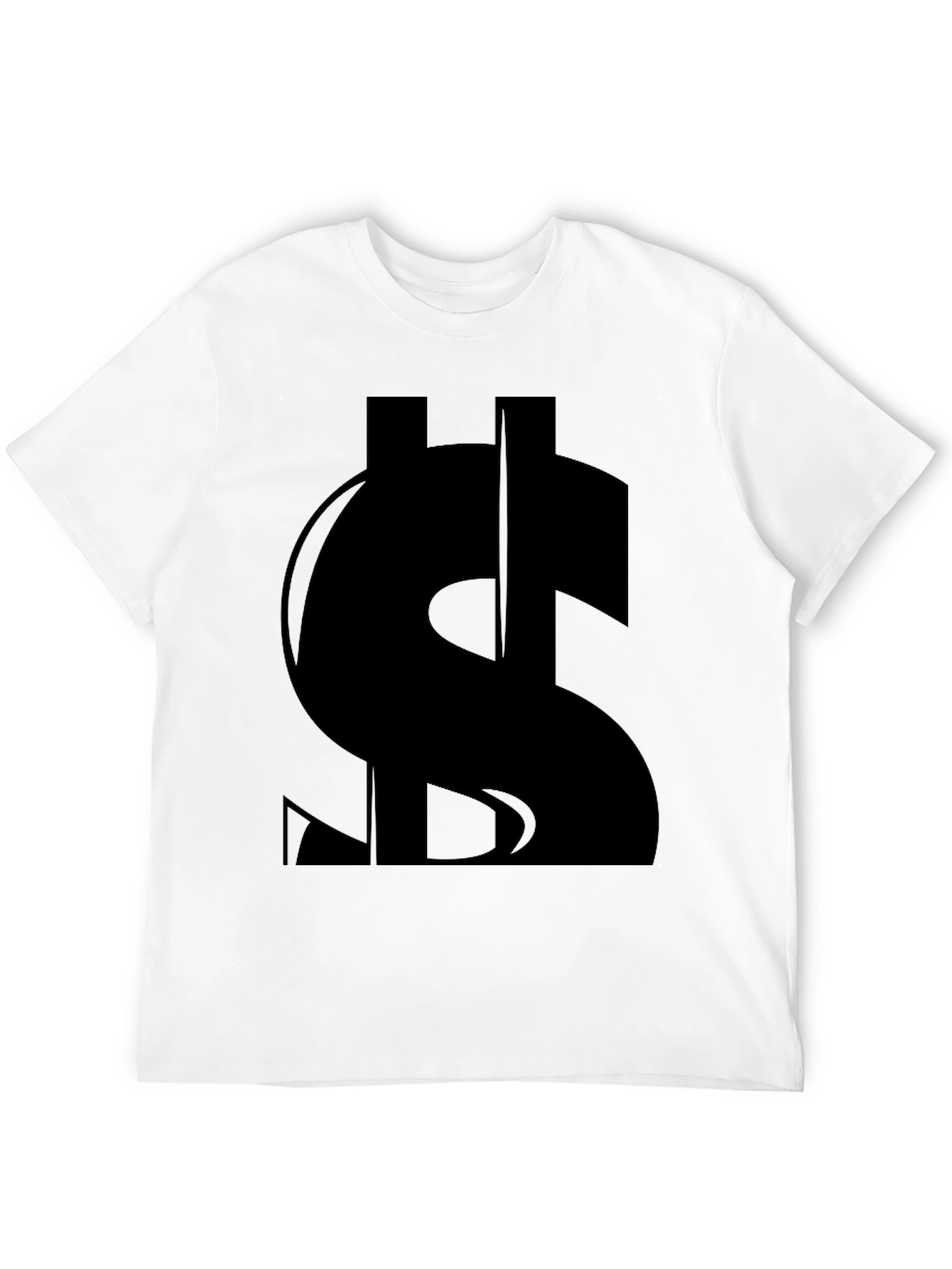 Black Dollar Sign Graphic T-Shirt