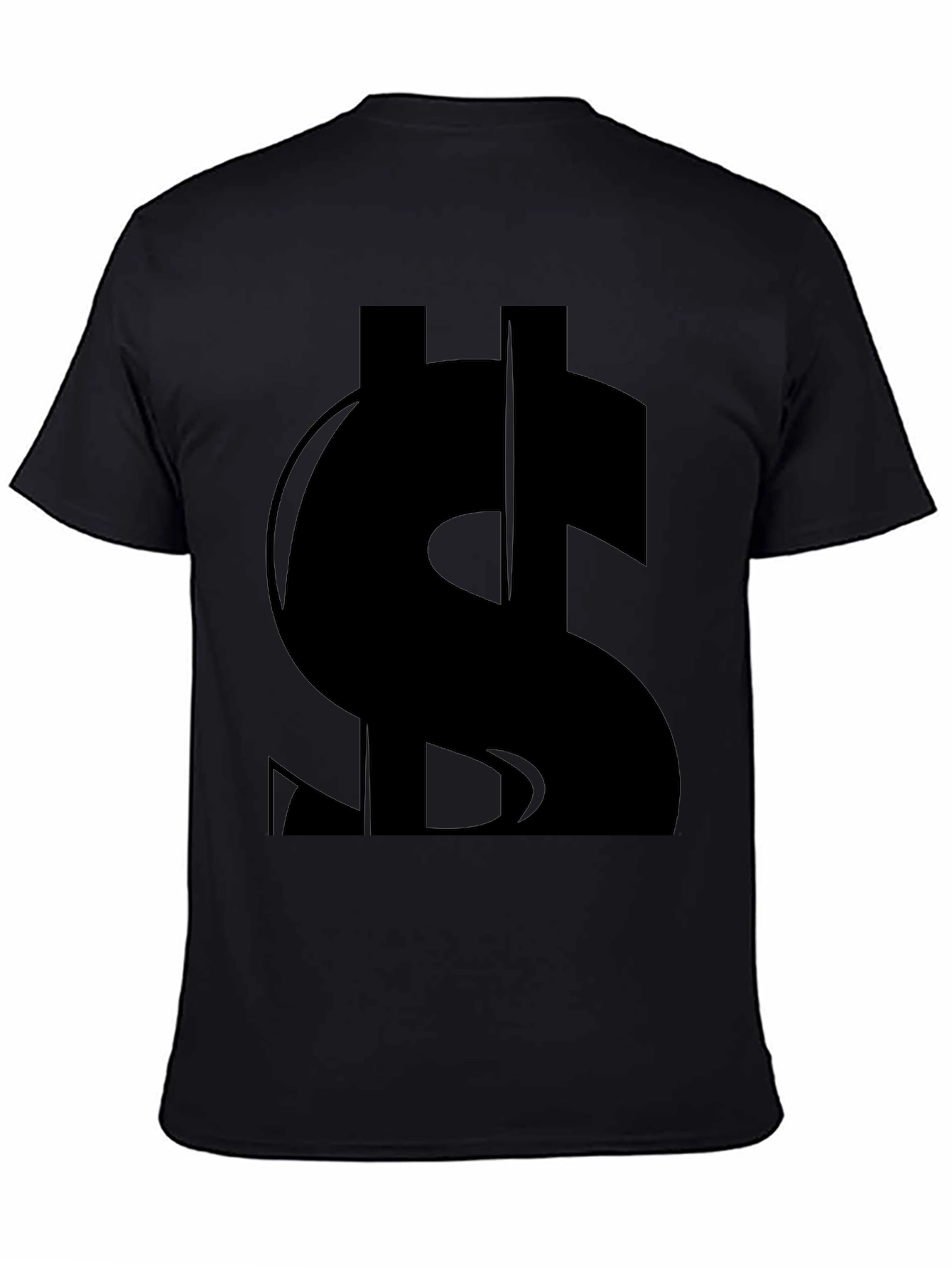 Black Dollar Sign Graphic T-Shirt