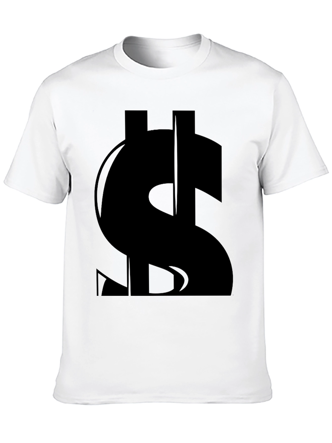 Black Dollar Sign Graphic T-Shirt