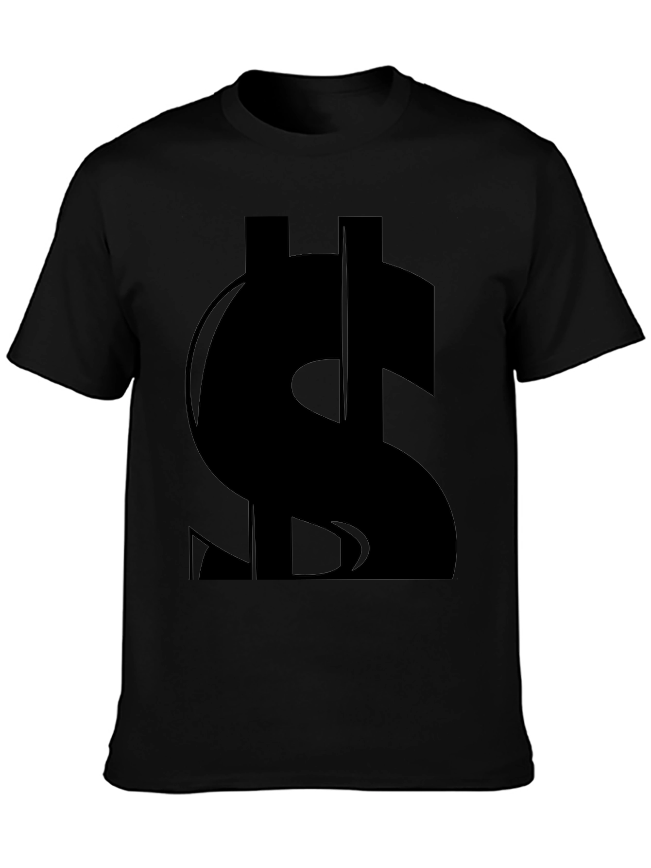 Black Dollar Sign Graphic T-Shirt