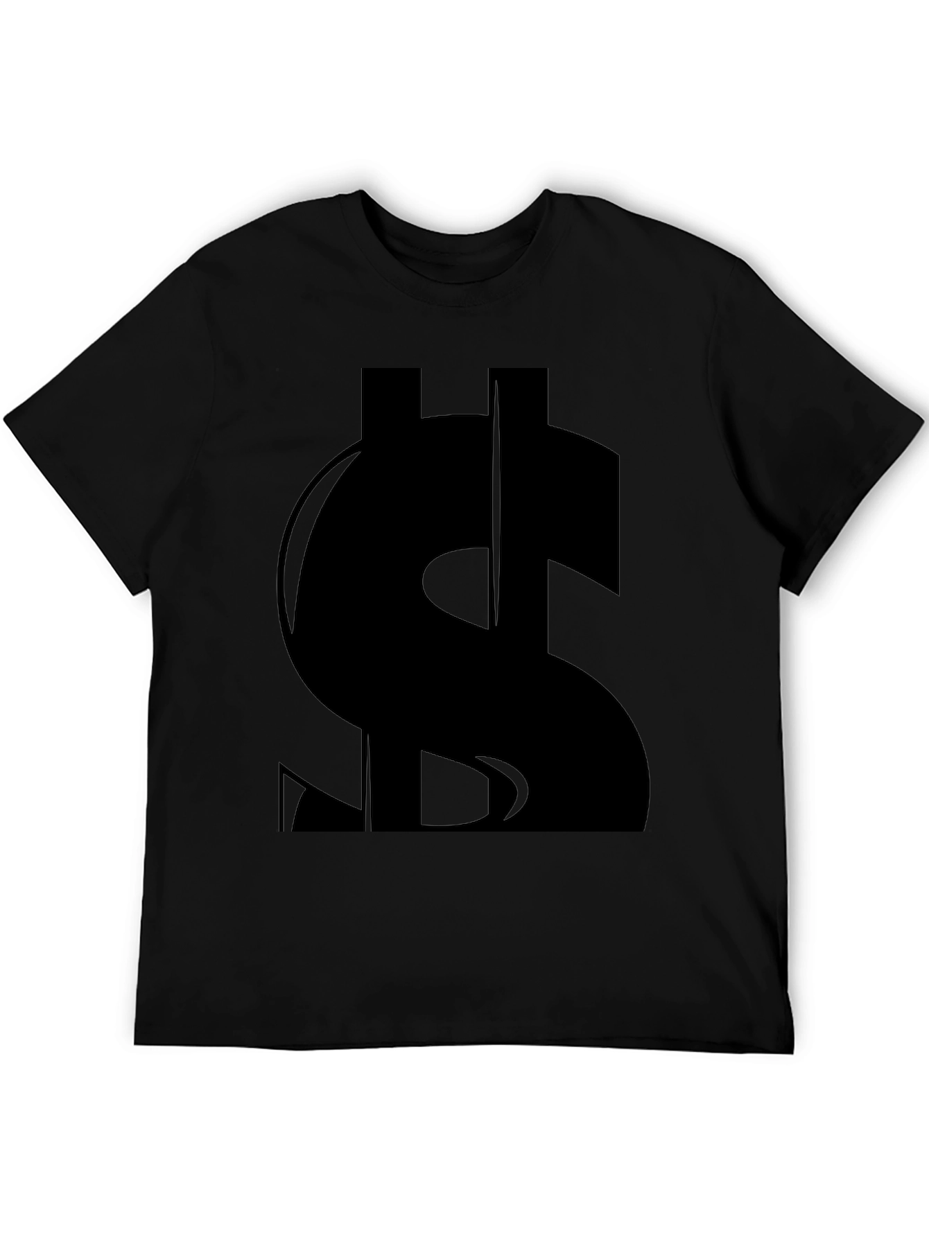 Black Dollar Sign Graphic T-Shirt
