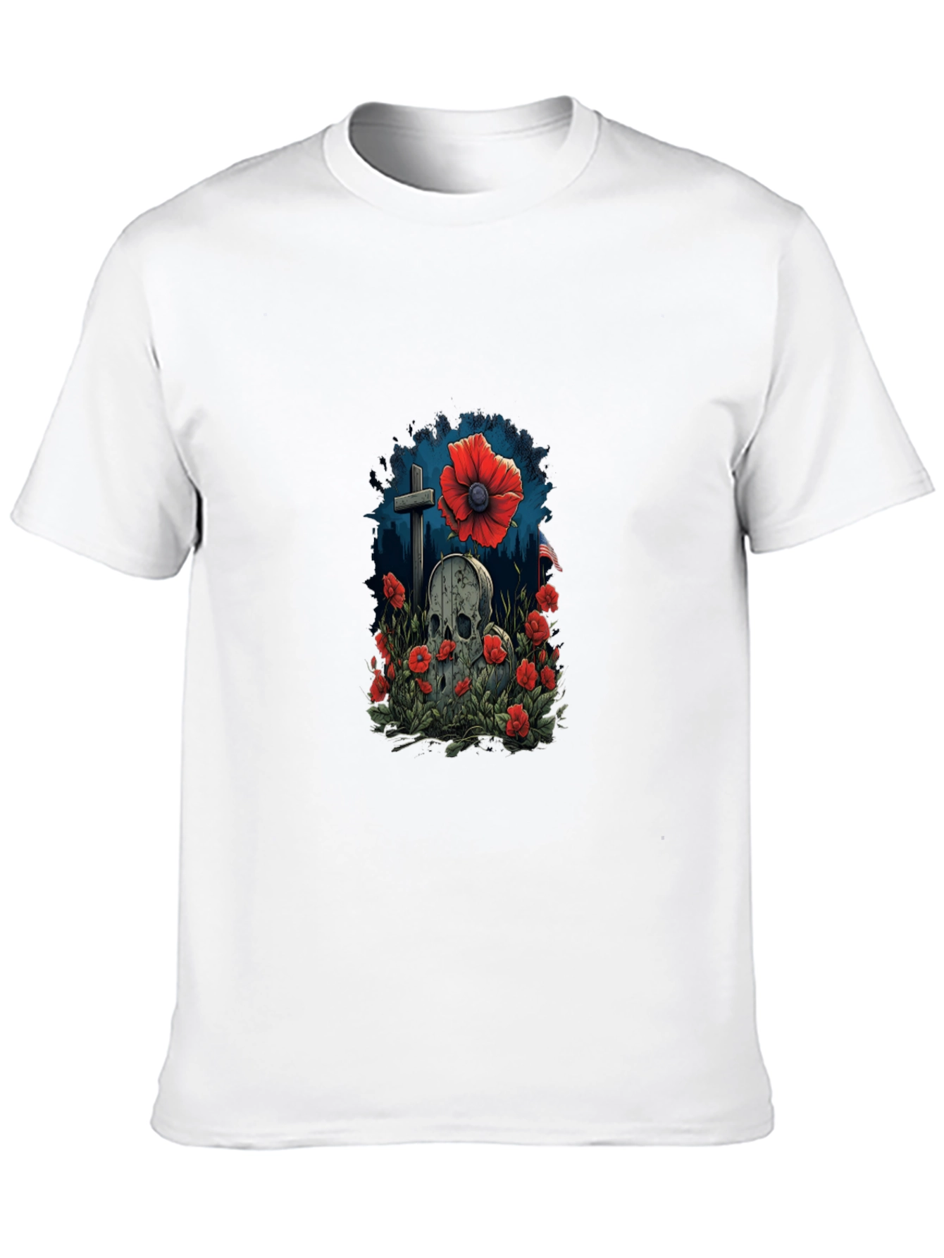 Skull & Poppy Memorial T-Shirt