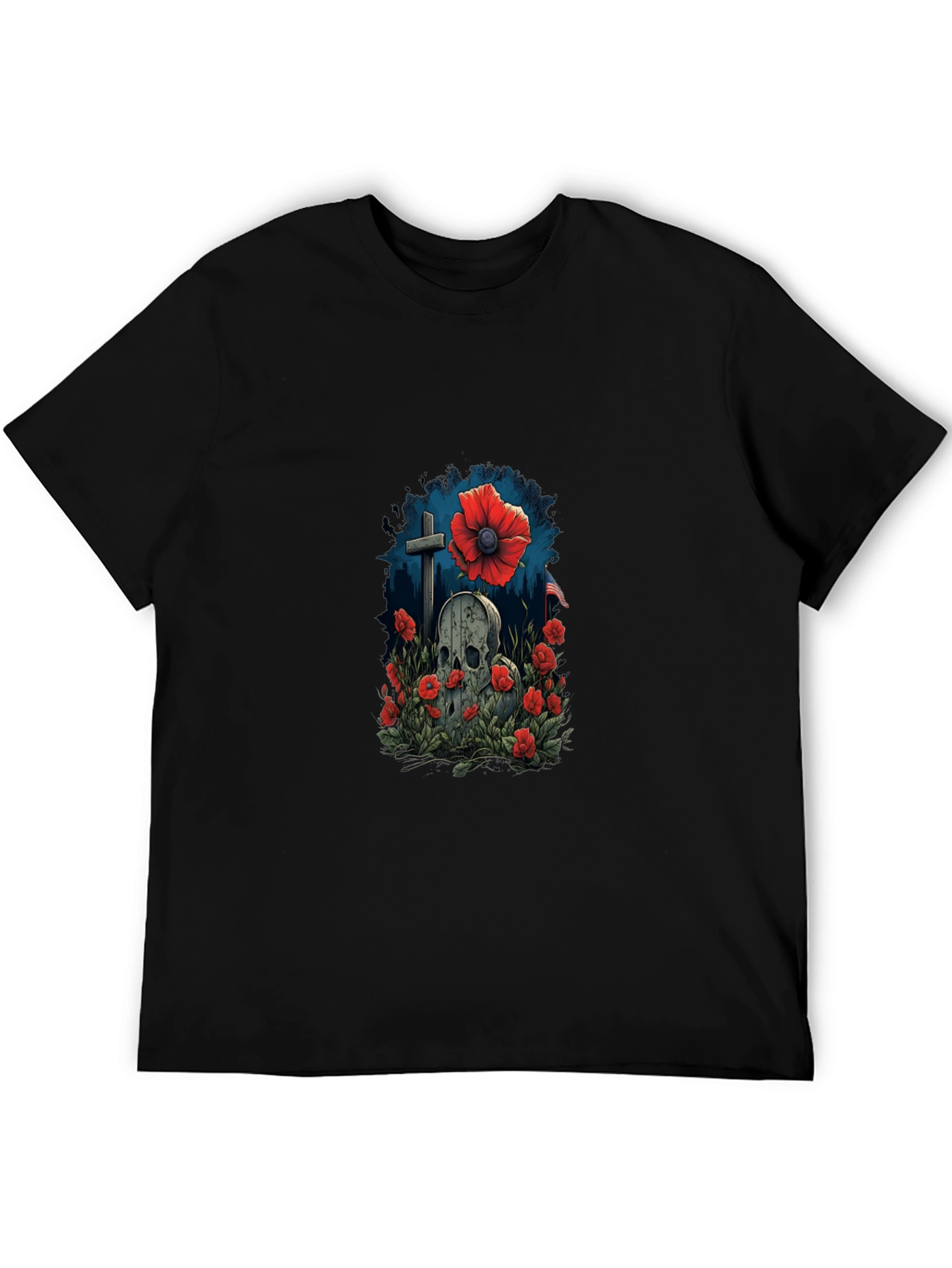 Skull & Poppy Memorial T-Shirt