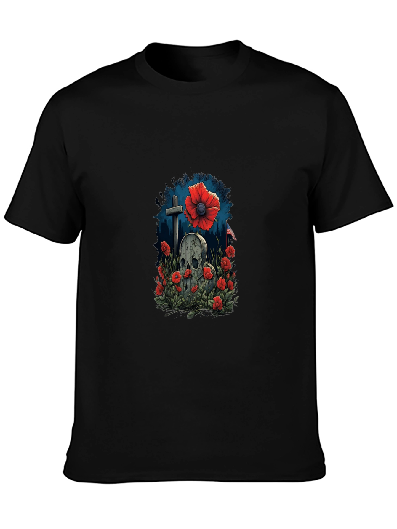 Skull & Poppy Memorial T-Shirt