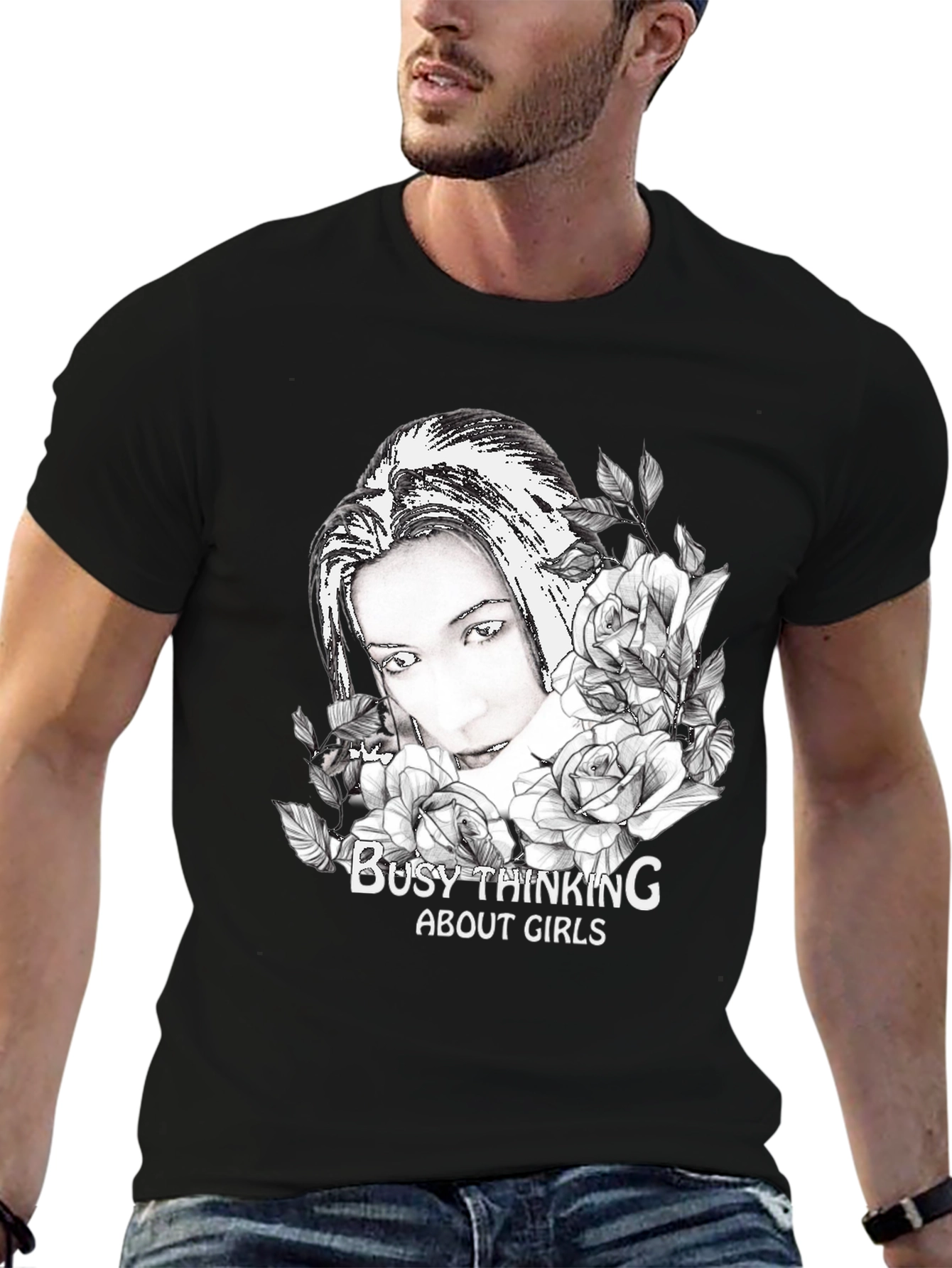 Busy Thinking About Girls Graphic Tee