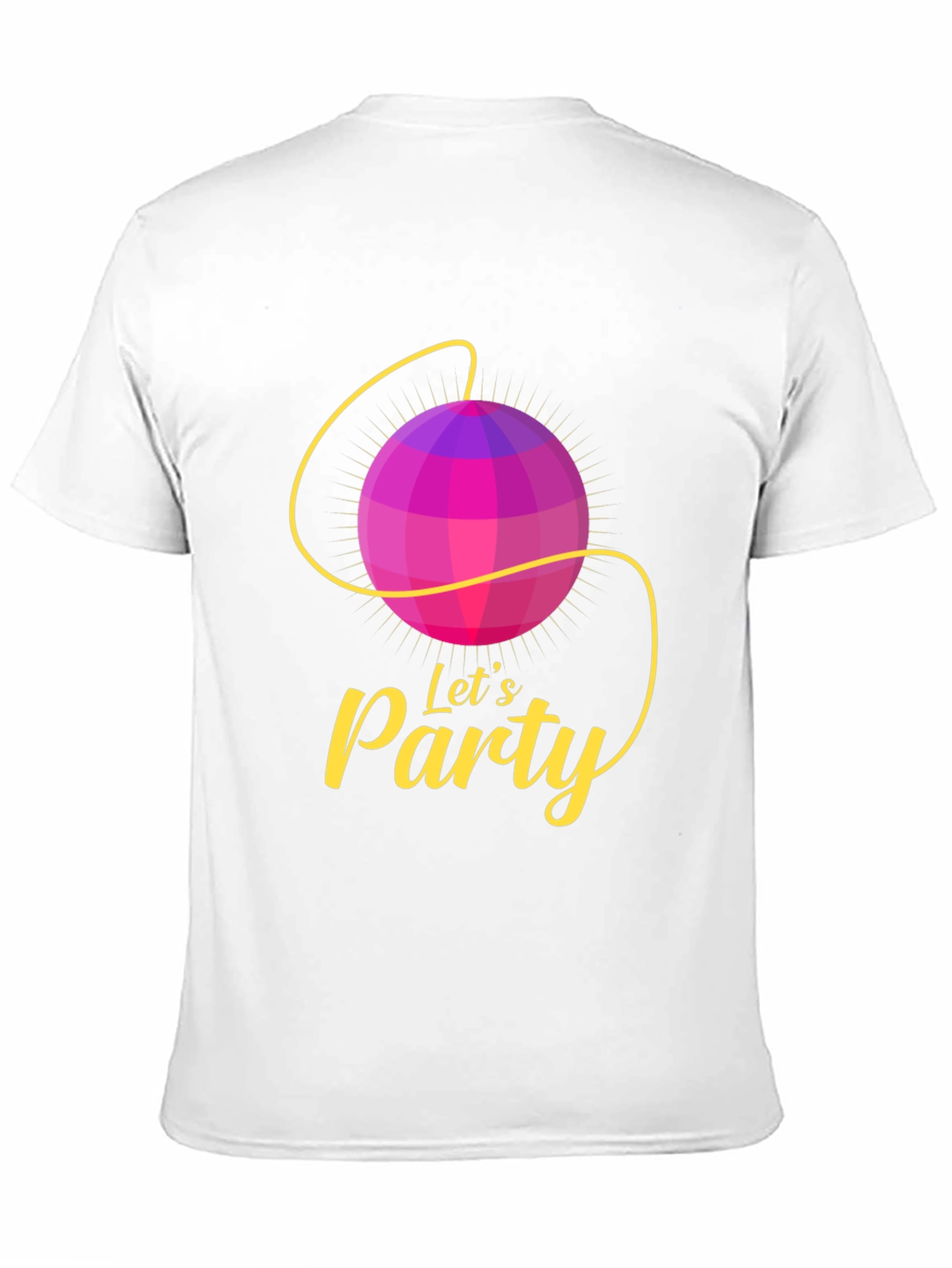 Lets Party Graphic Tee - Fun Disco Ball Design
