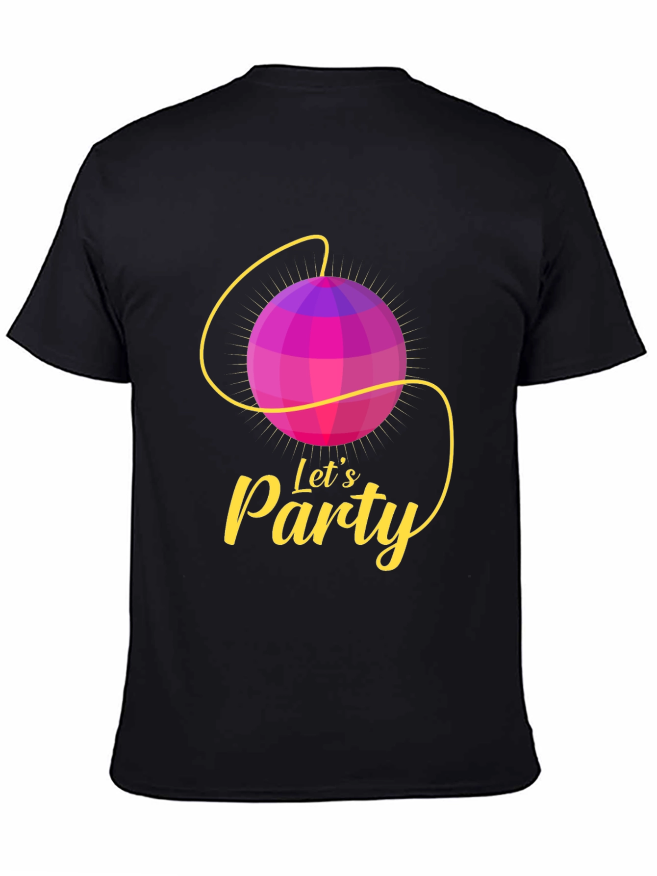 Lets Party Graphic Tee - Fun Disco Ball Design