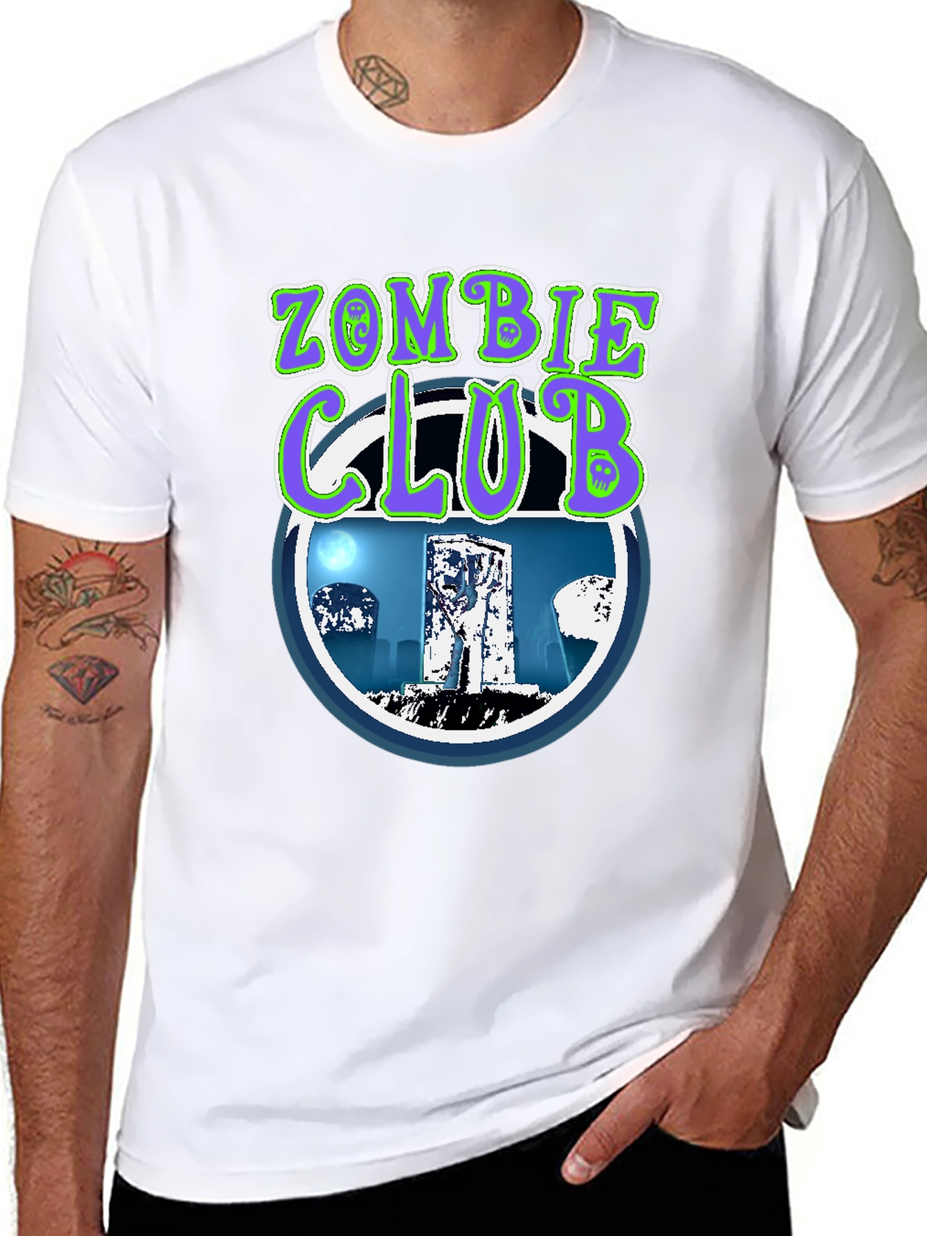 Zombie Club T-Shirt - Spooky Graphic Tee