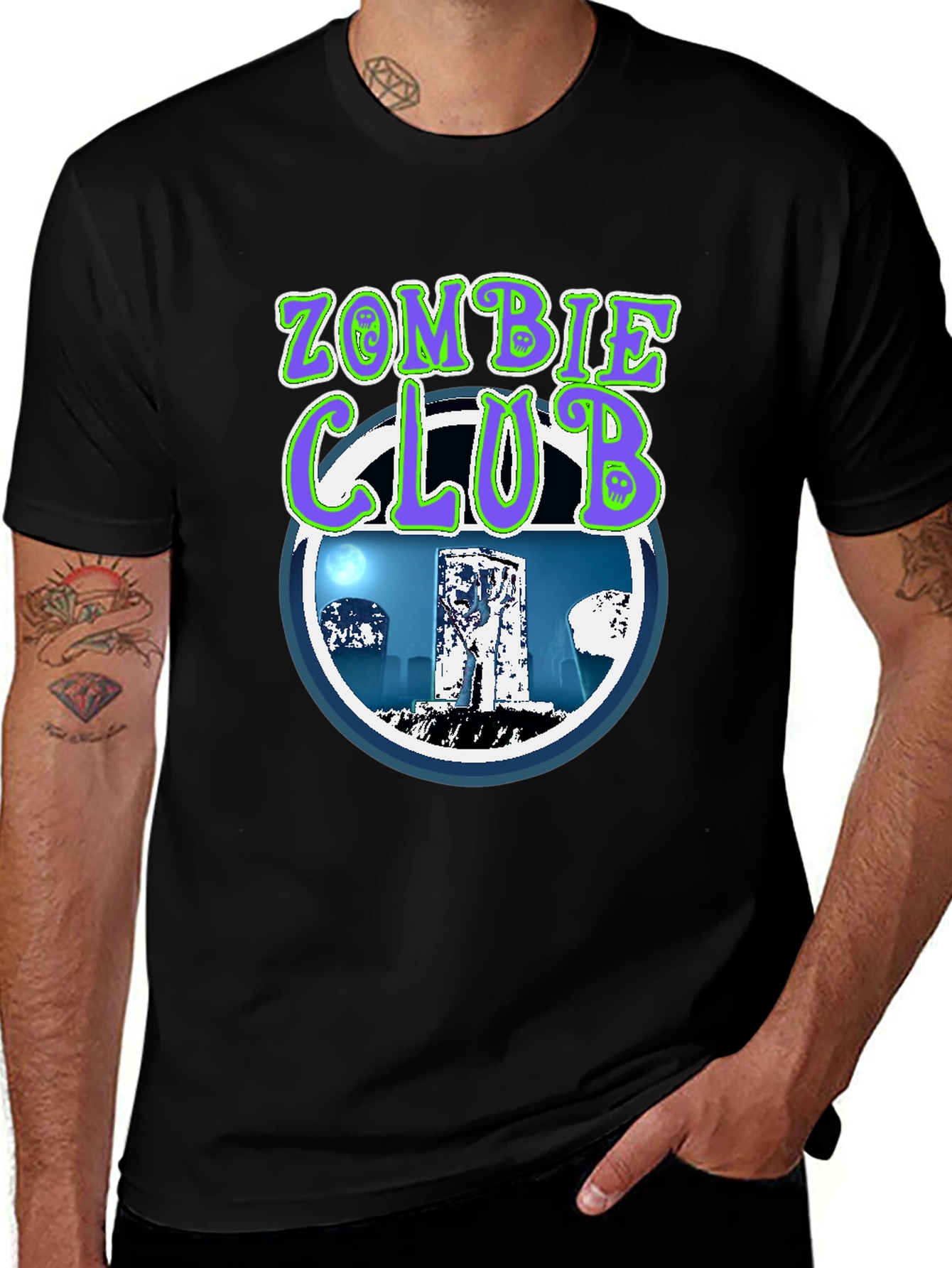 Zombie Club T-Shirt - Spooky Graphic Tee