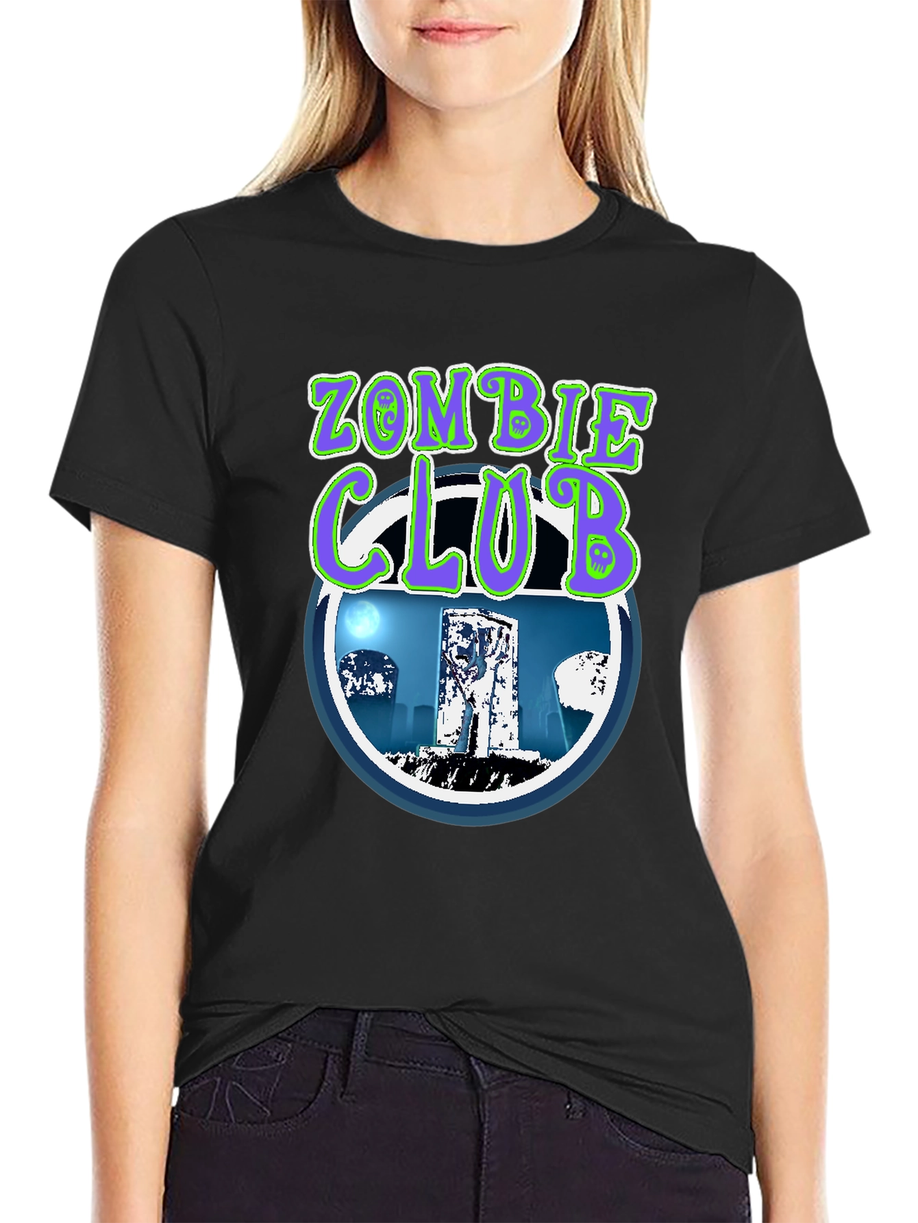 Zombie Club T-Shirt - Spooky Graphic Tee
