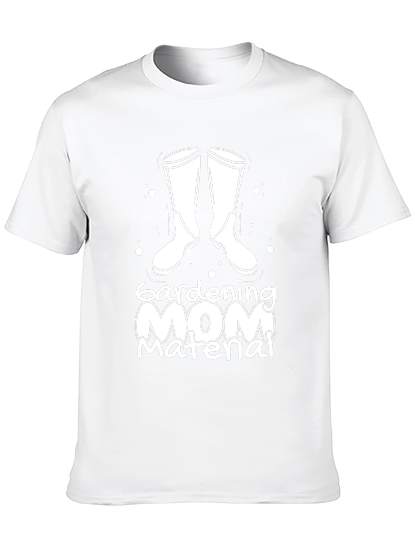 Gardening Mom Material Black Graphic T-Shirt
