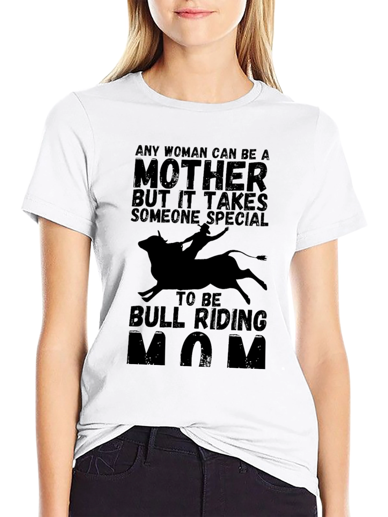 Bull Riding Mom T-Shirt - Special Mother Tee
