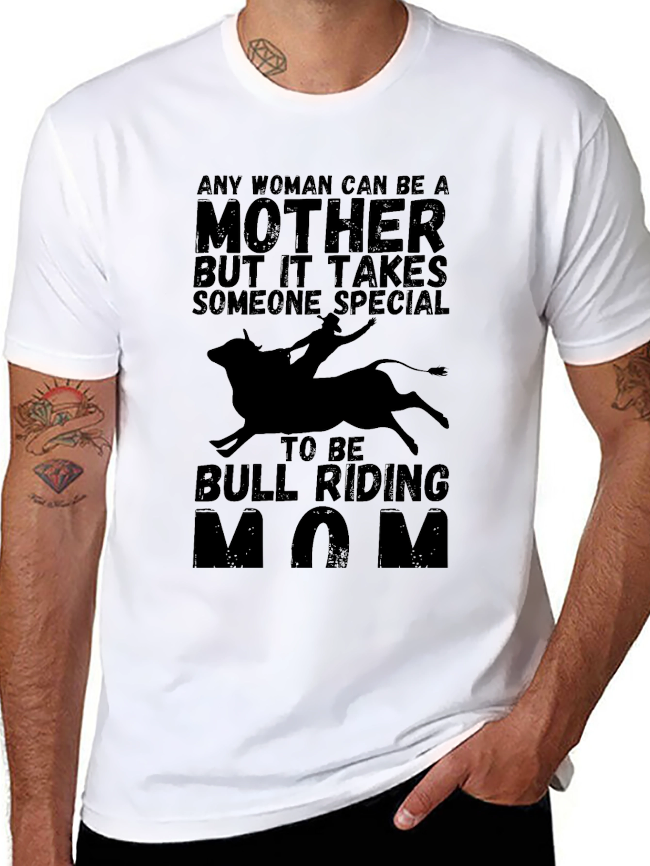 Bull Riding Mom T-Shirt - Special Mother Tee