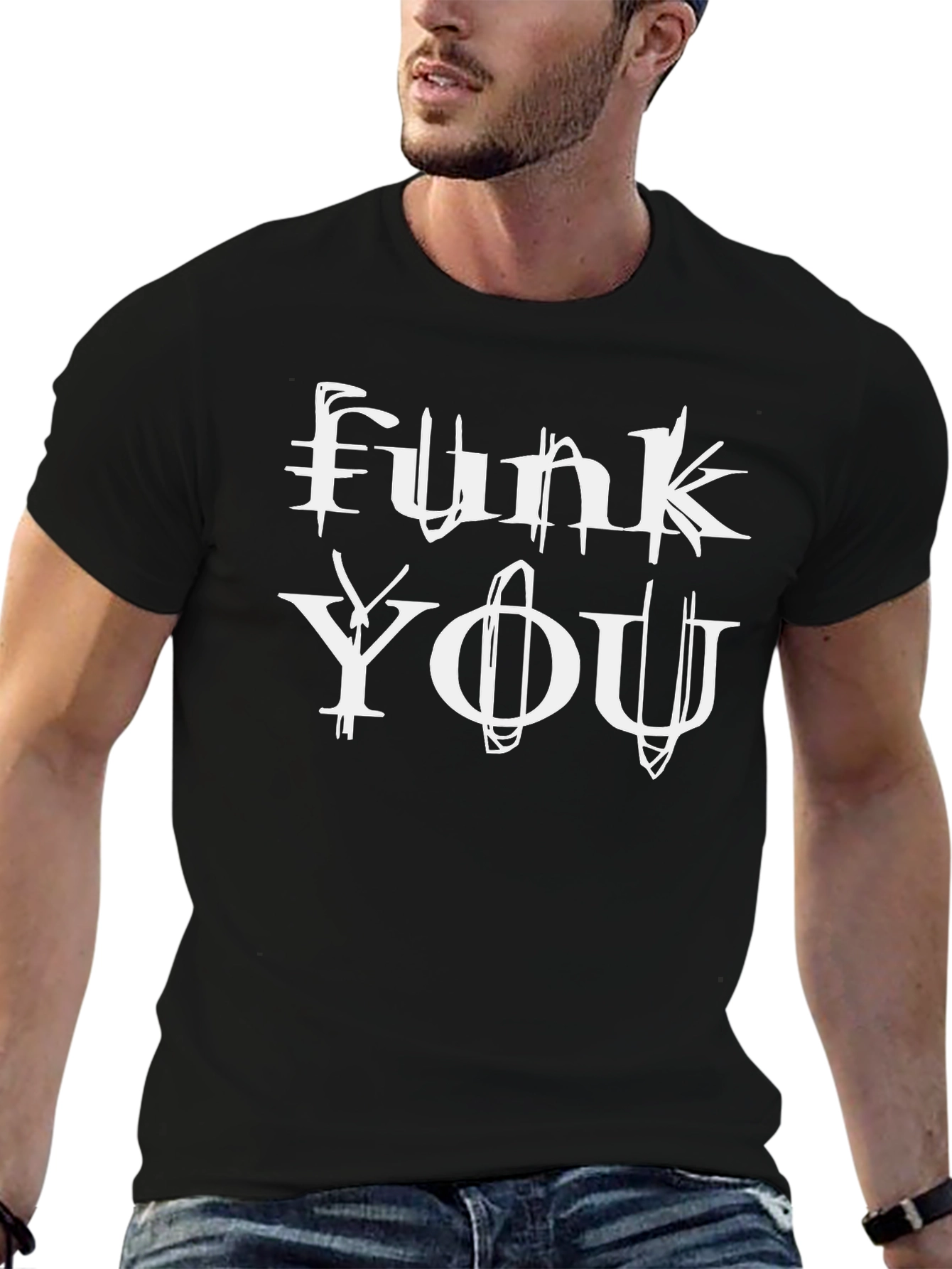 Funk You Graphic Tee - Mens Black Cotton T-Shirt