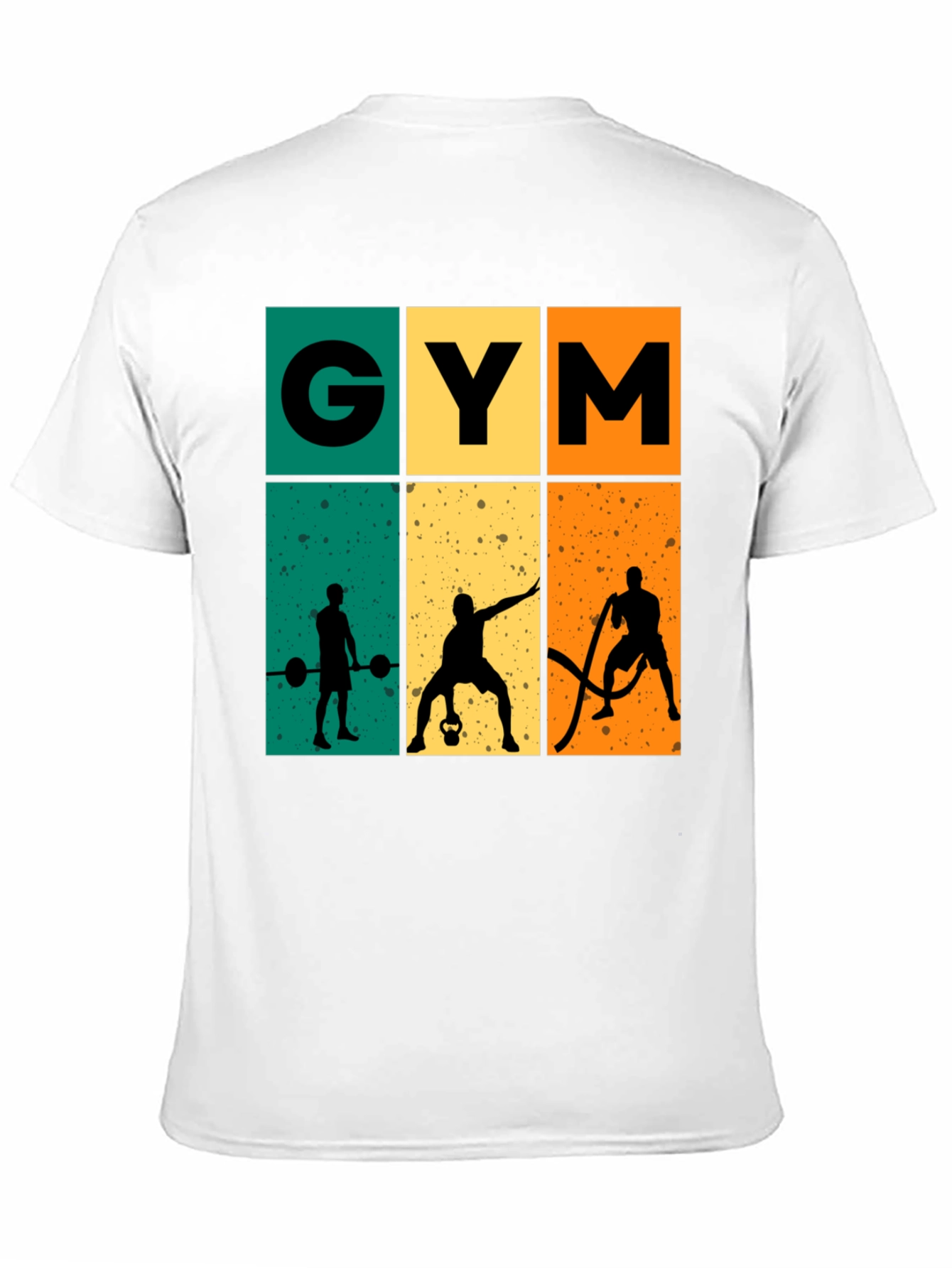 Retro Gym Workout T-Shirt - Black