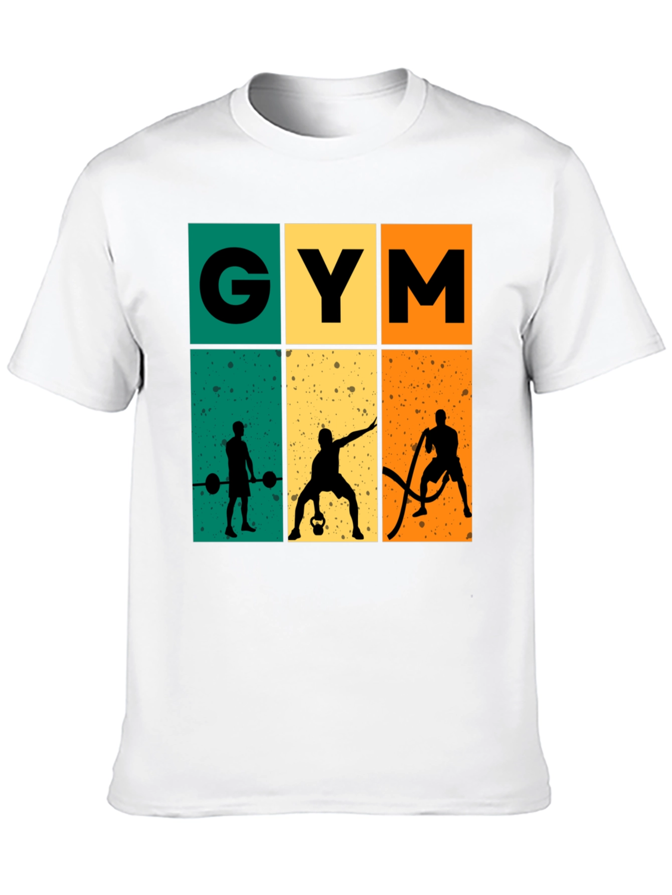 Retro Gym Workout T-Shirt - Black