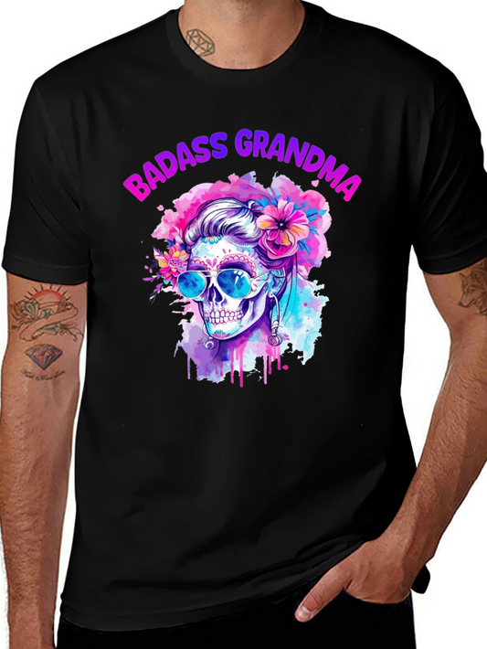 Badass Grandma Skull T-Shirt