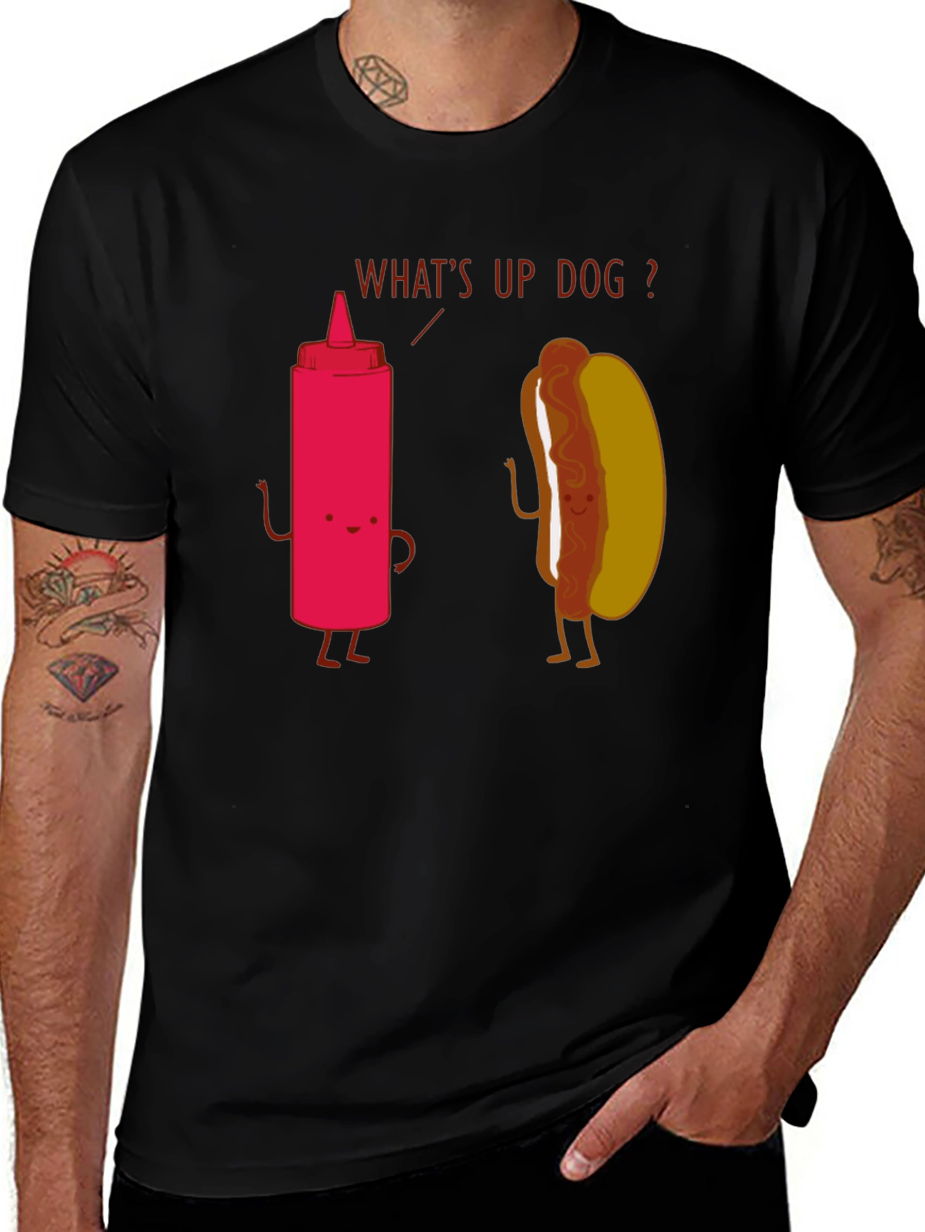 Funny Whats Up Dog Graphic Tee