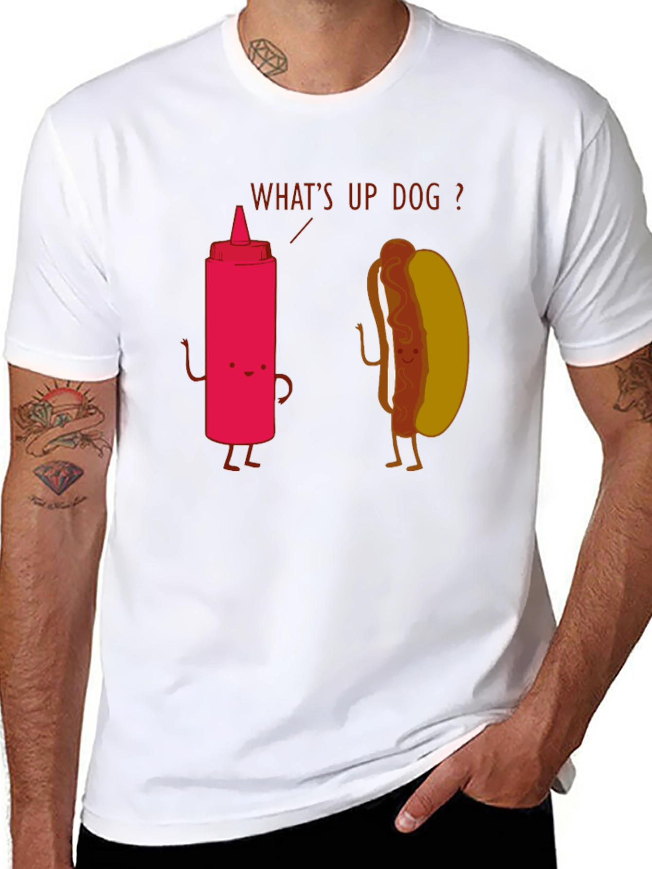 Funny Whats Up Dog Graphic Tee