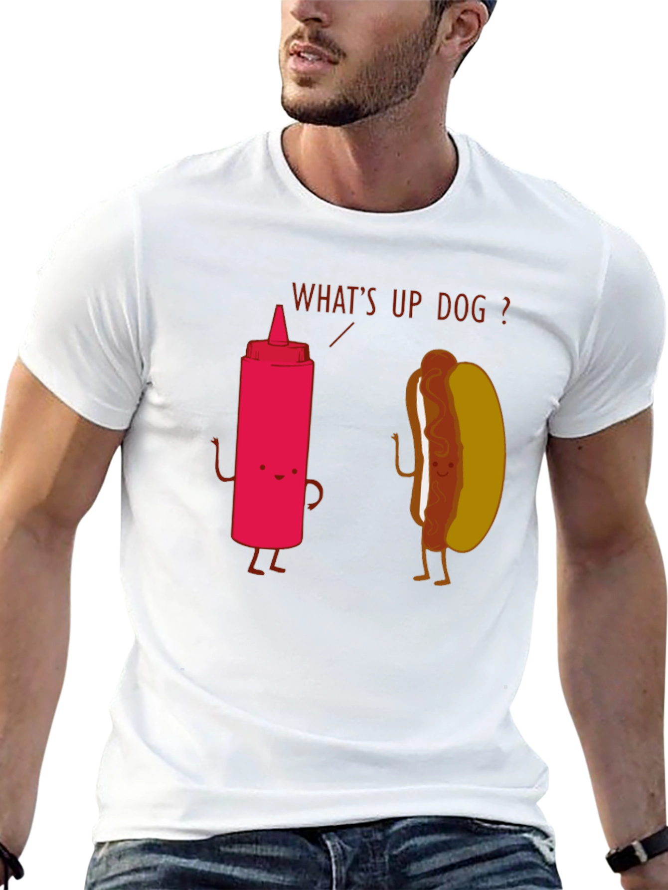 Funny Whats Up Dog Graphic Tee