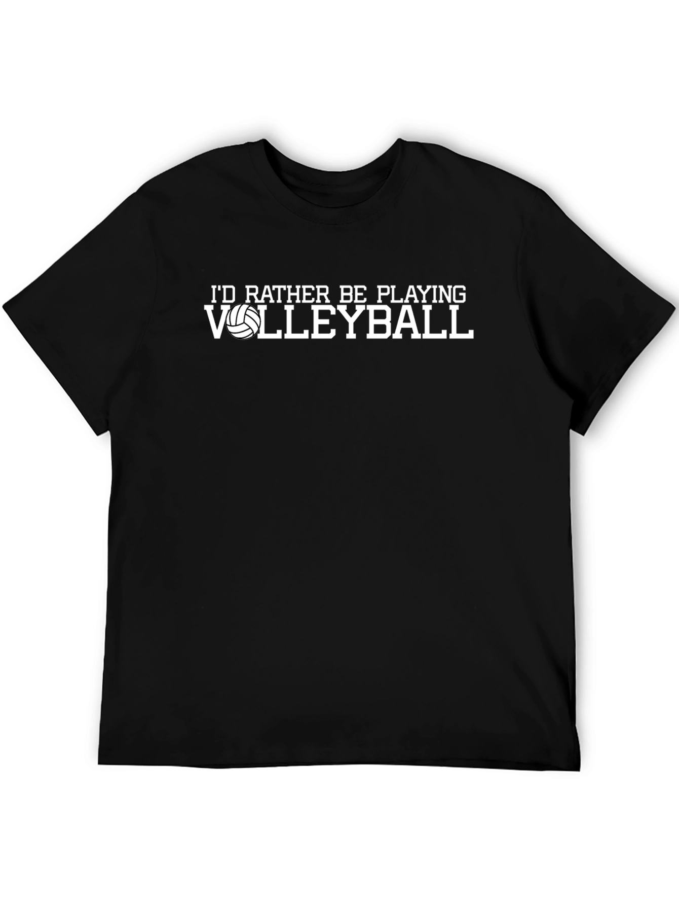 Volleyball Graphic T-Shirt - Id Rather Be Playing