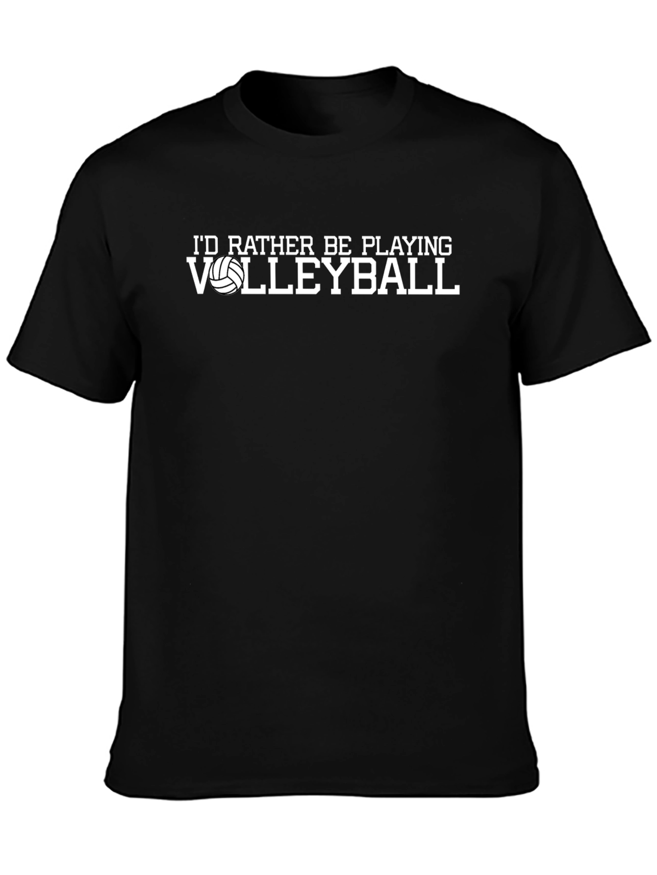 Volleyball Graphic T-Shirt - Id Rather Be Playing