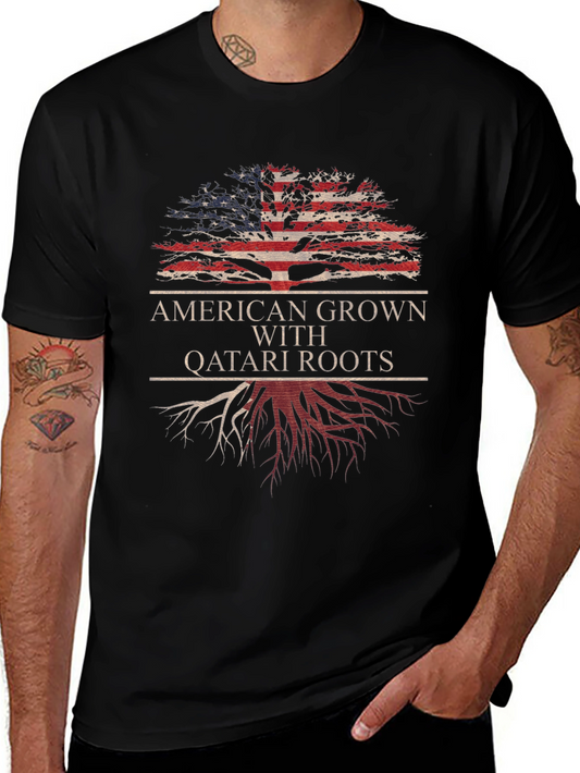American Grown with Qatari Roots Tree T-Shirt