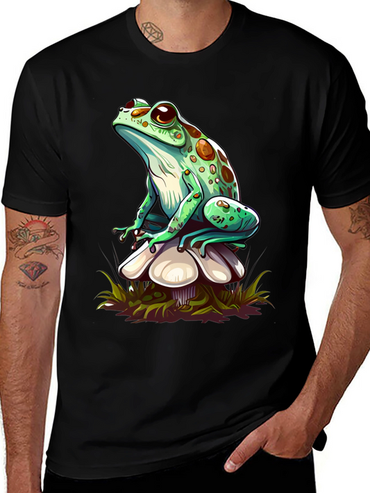 Frog on Mushroom Graphic Tee