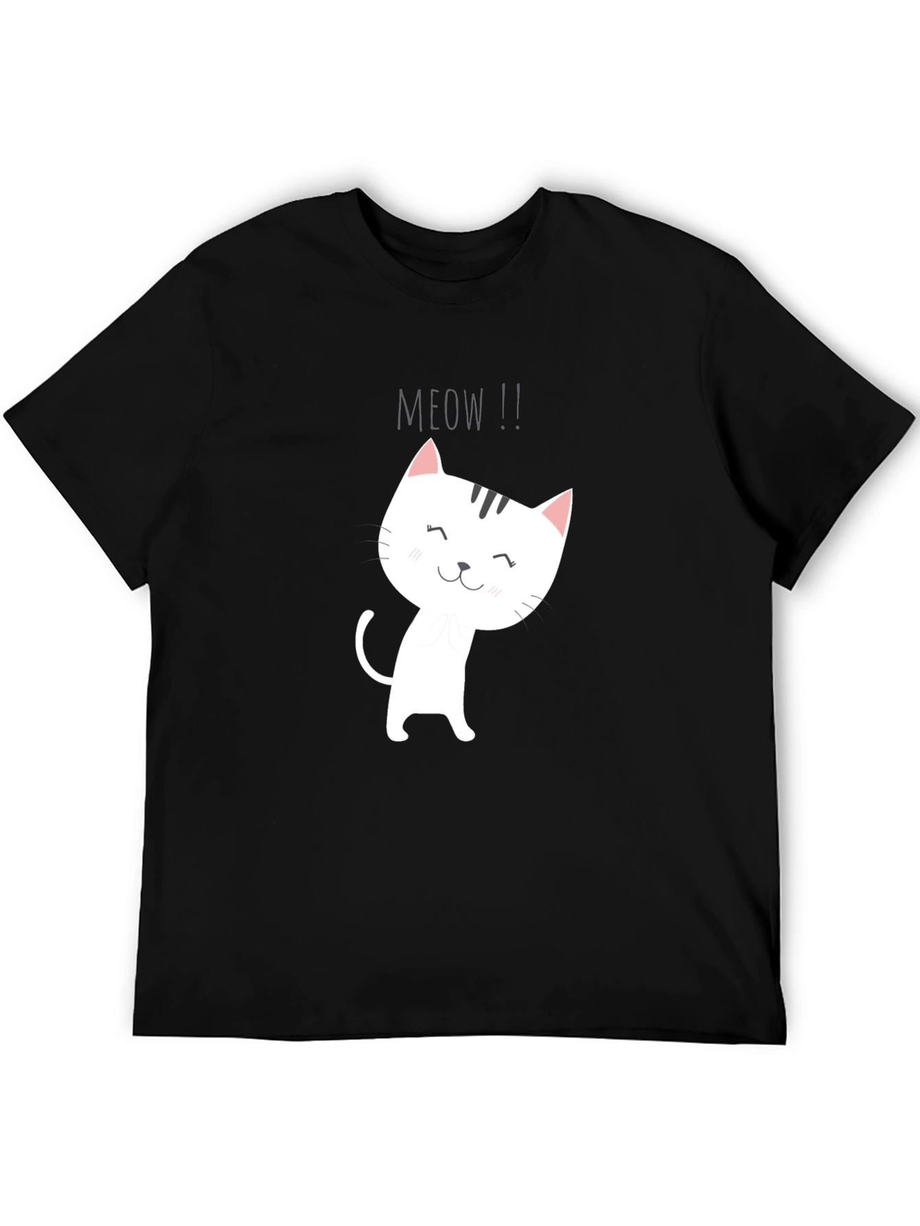 Cute Cartoon Cat T-Shirt - Meow!