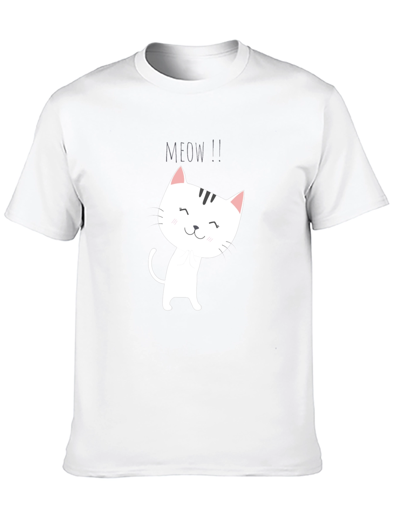Cute Cartoon Cat T-Shirt - Meow!