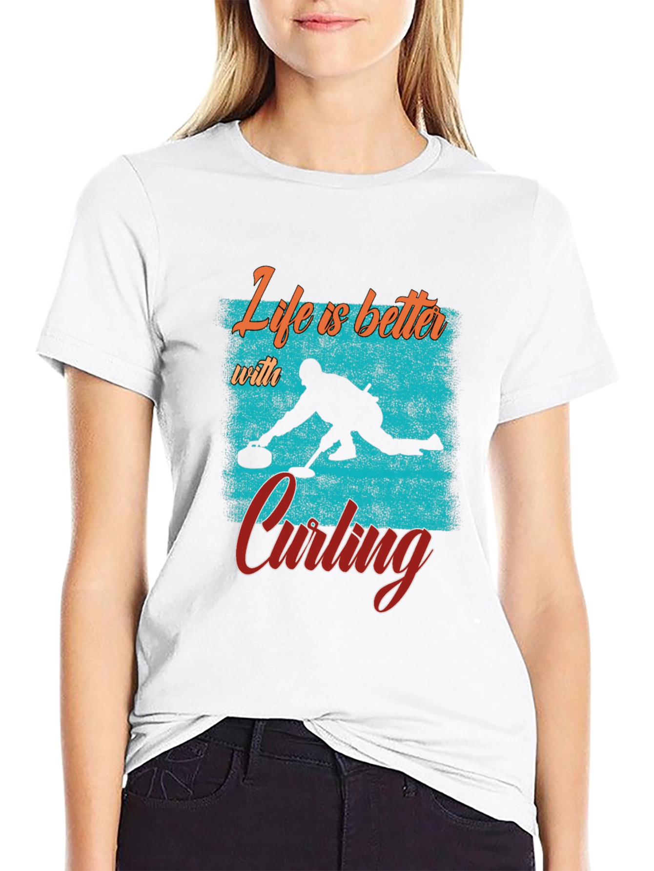 Life is Better with Curling T-Shirt