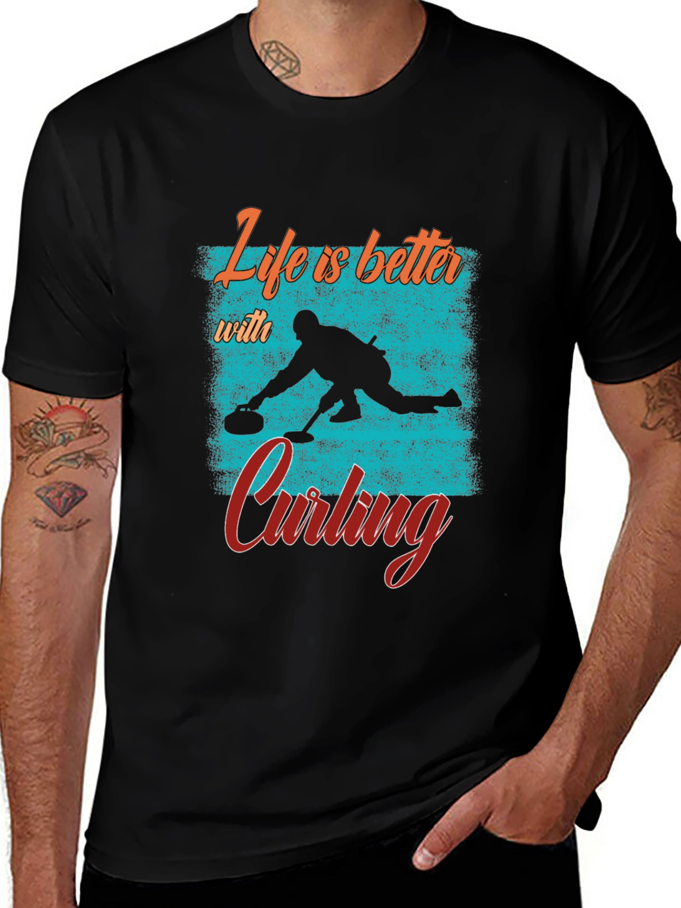 Life is Better with Curling T-Shirt