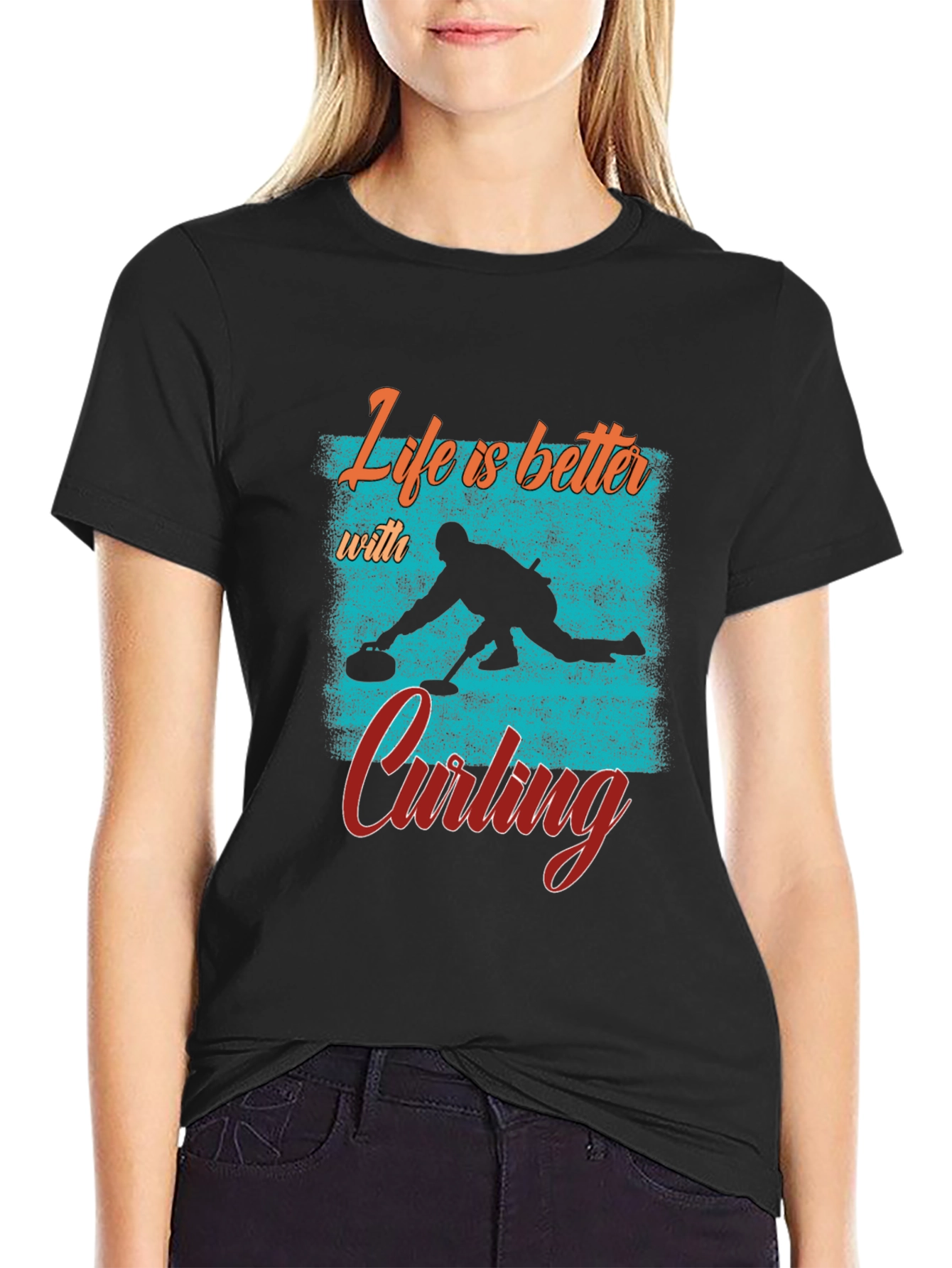 Life is Better with Curling T-Shirt