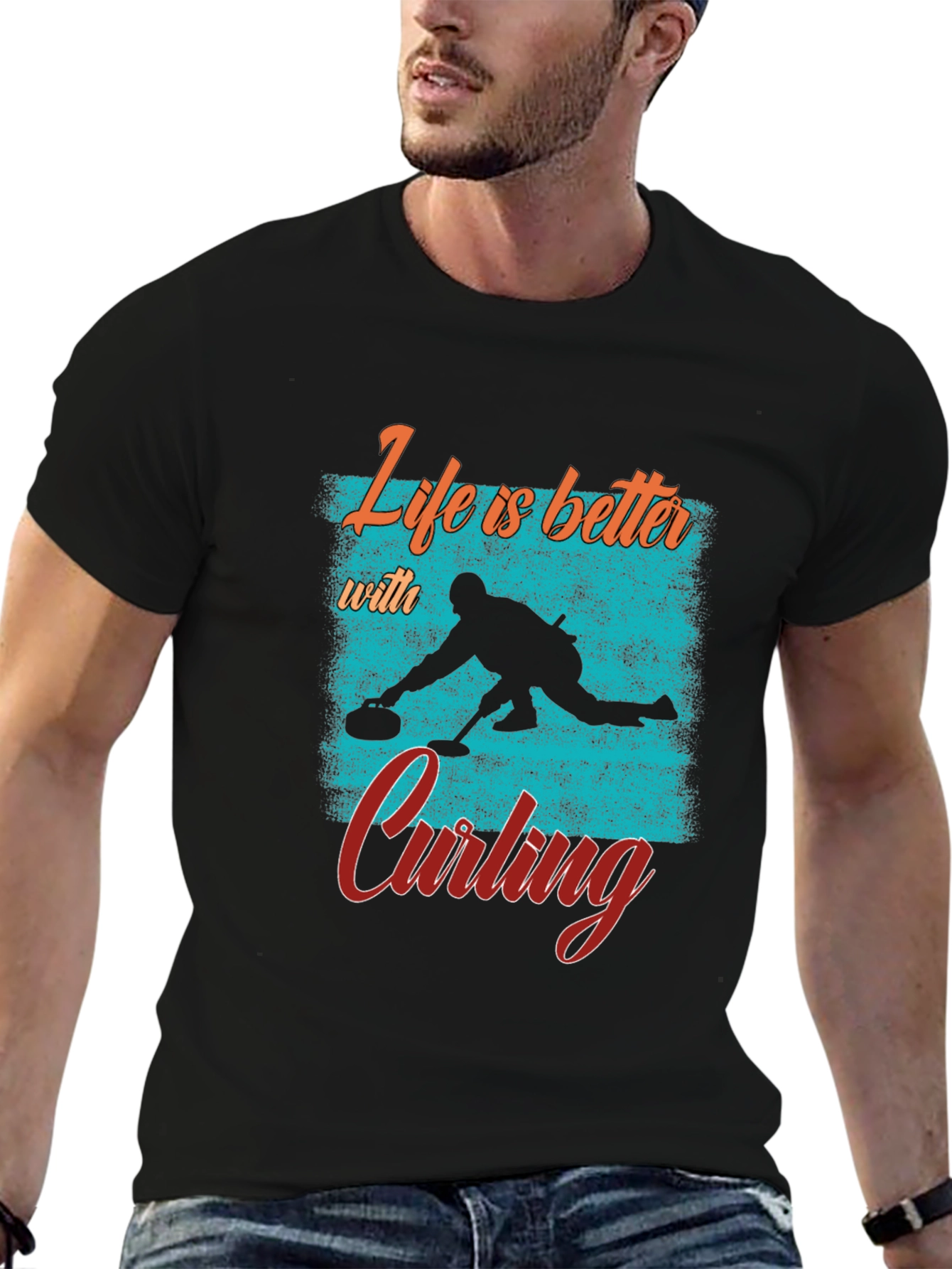 Life is Better with Curling T-Shirt