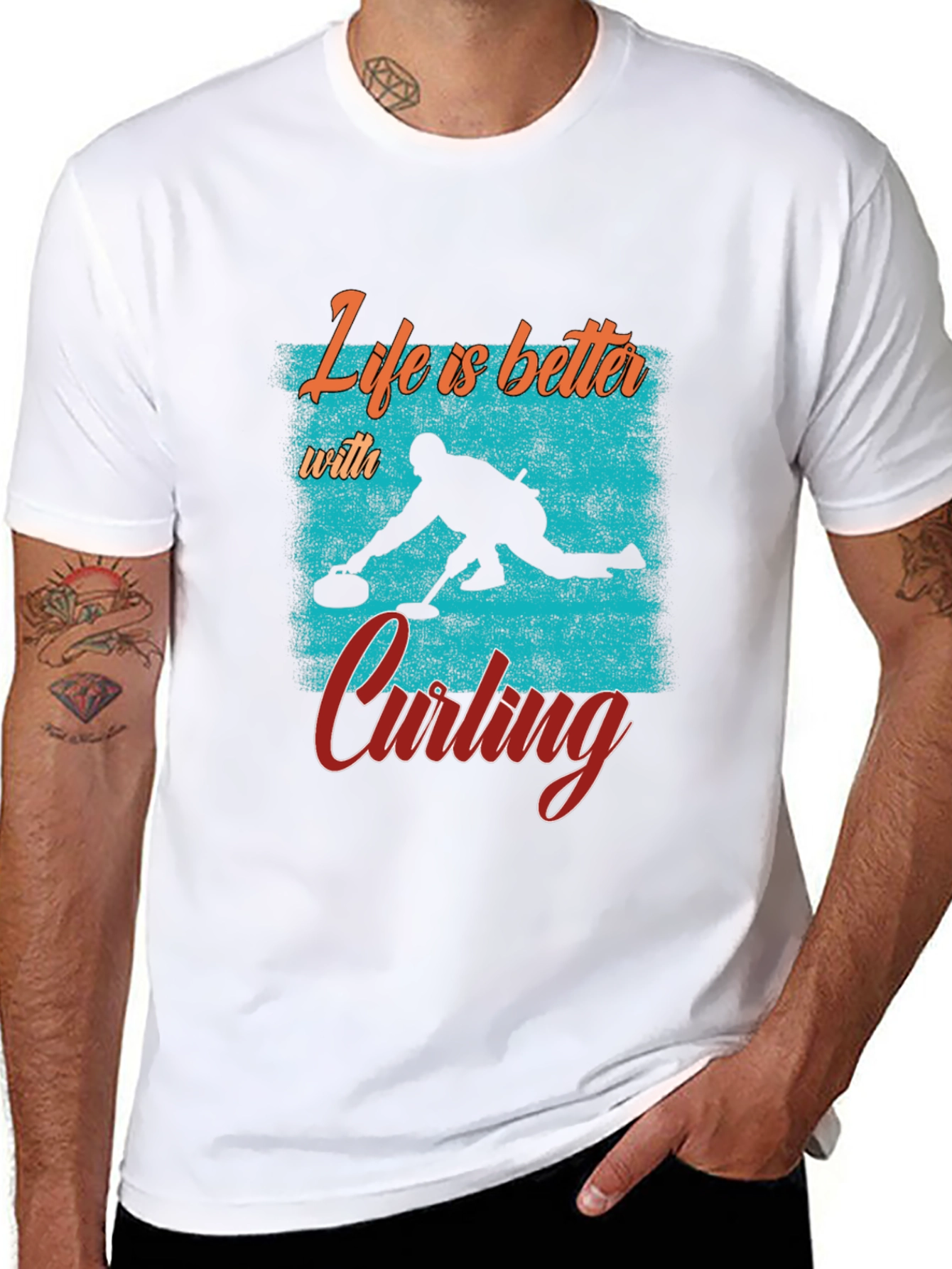 Life is Better with Curling T-Shirt