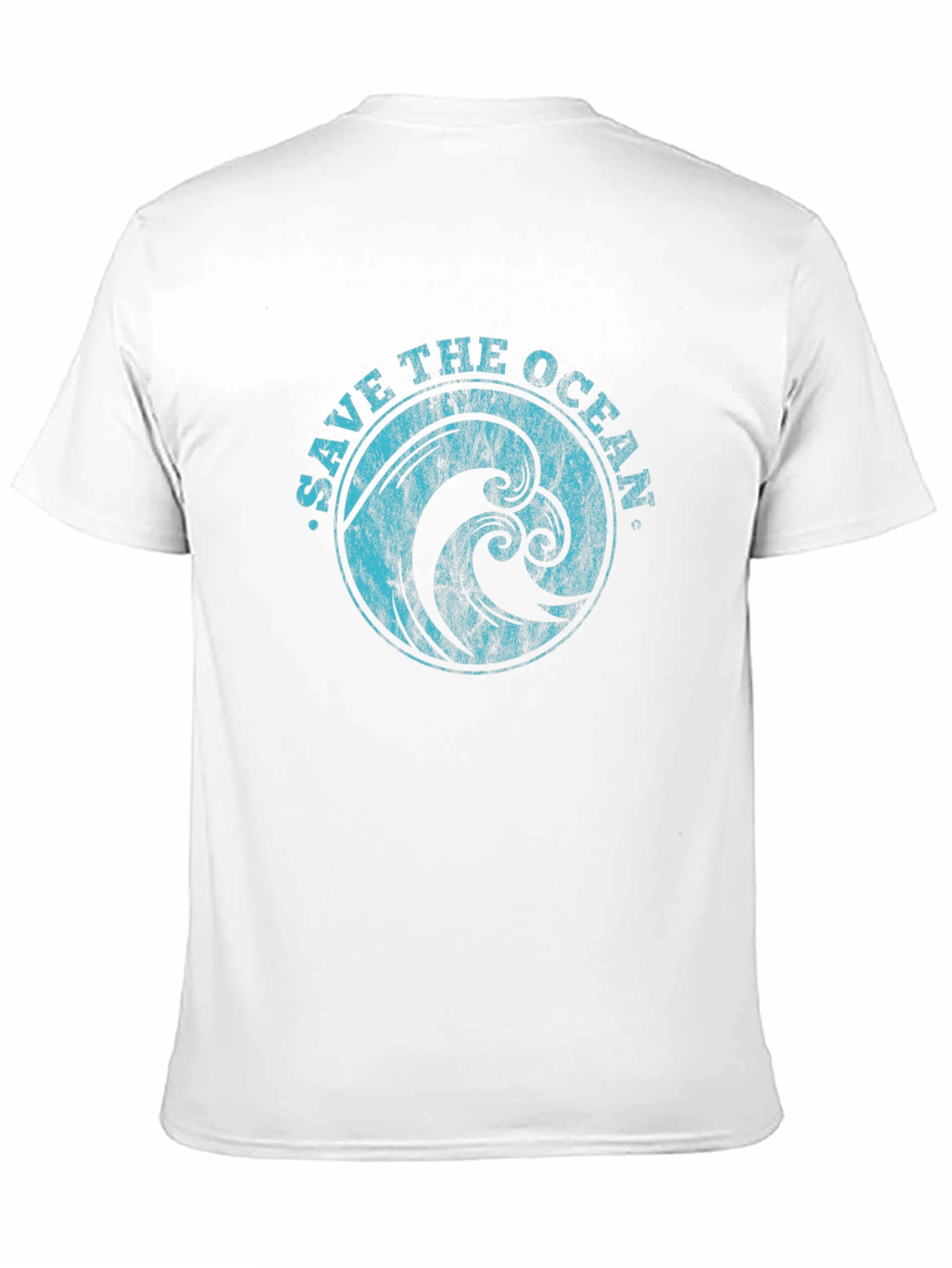 Save the Ocean Tee - Graphic Wave Design