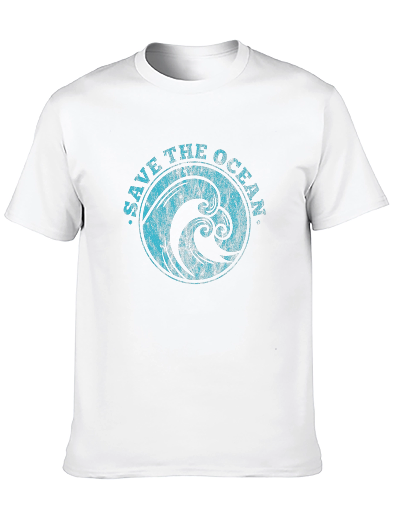 Save the Ocean Tee - Graphic Wave Design