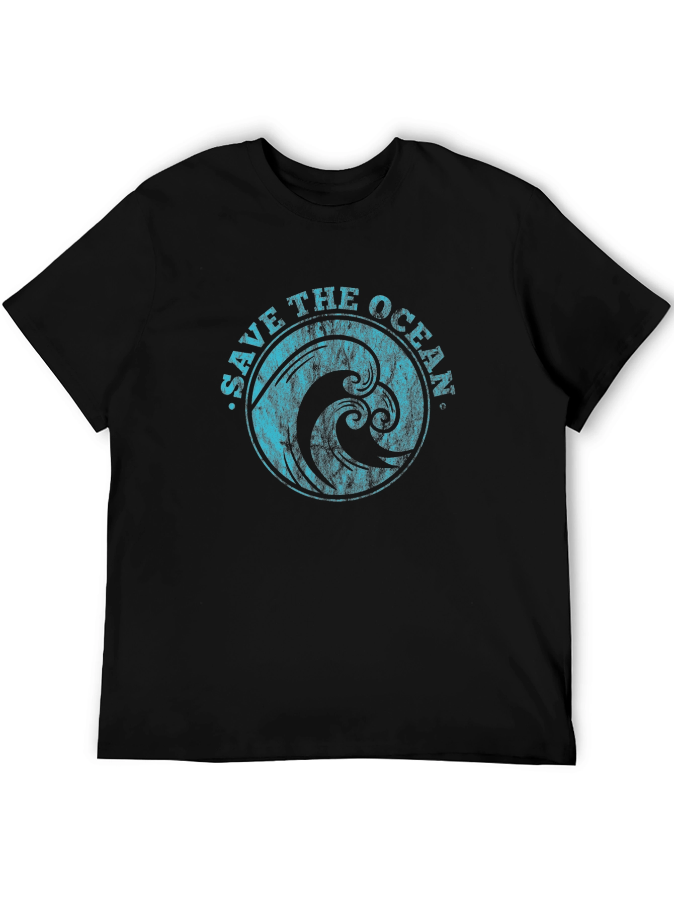 Save the Ocean Tee - Graphic Wave Design