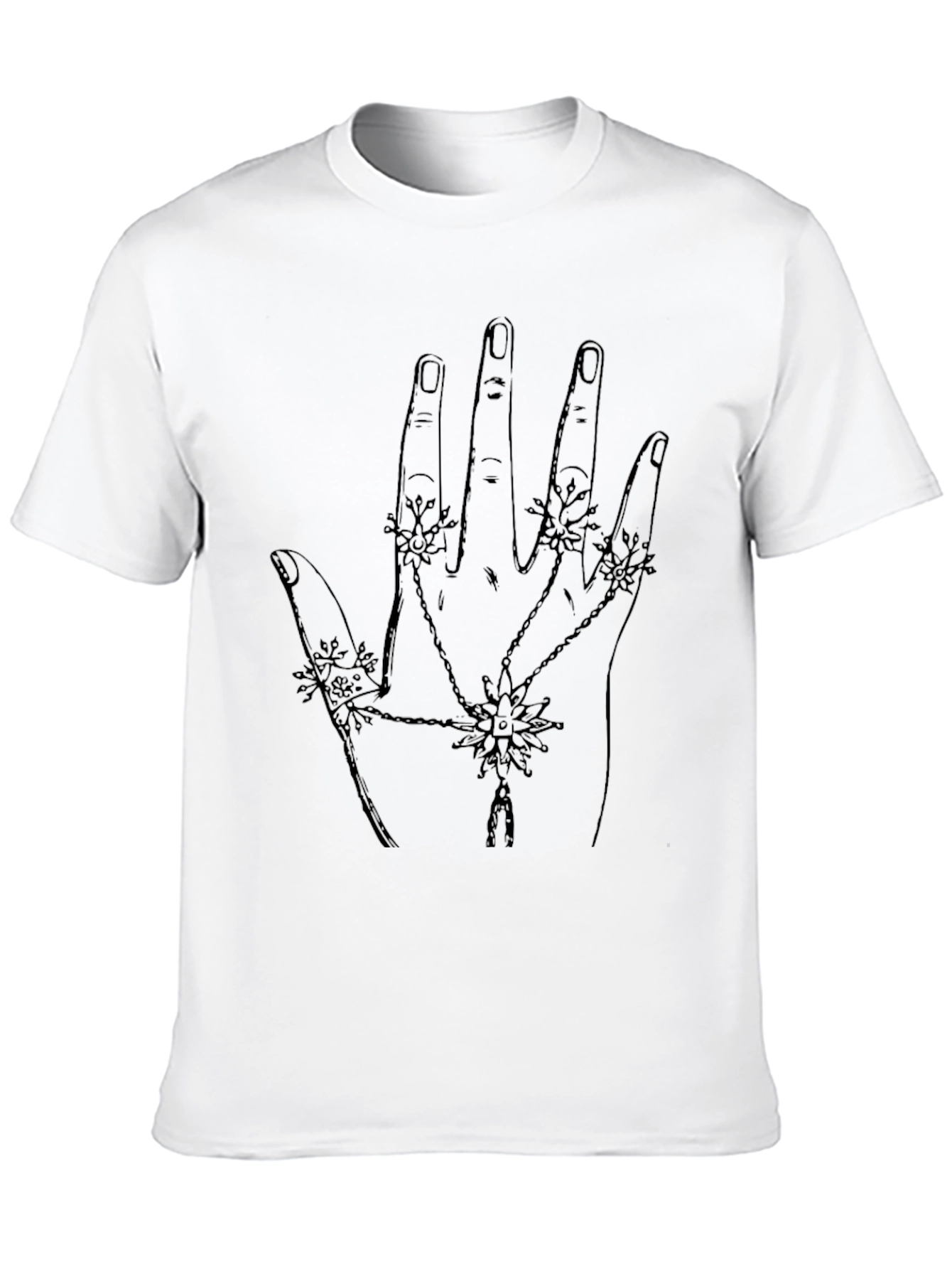 Hand Drawn Hand Jewel T-Shirt